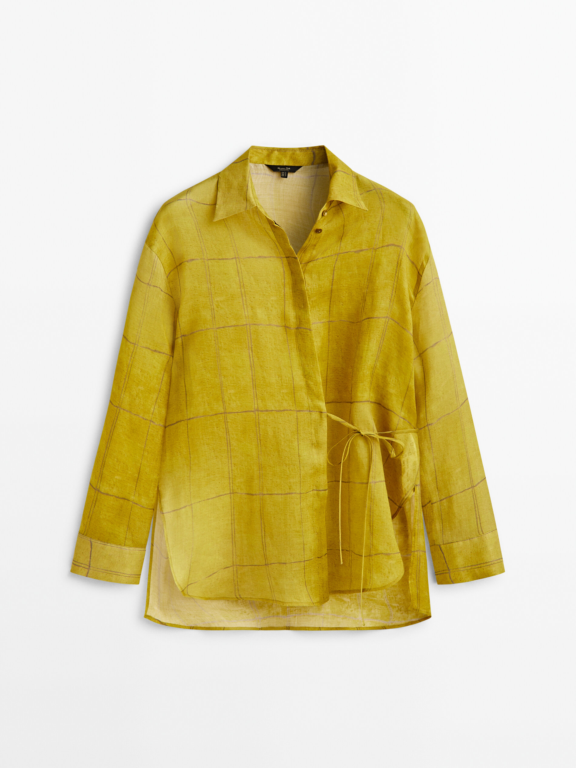 Camisa ramio estampado cuadros - OLIVA