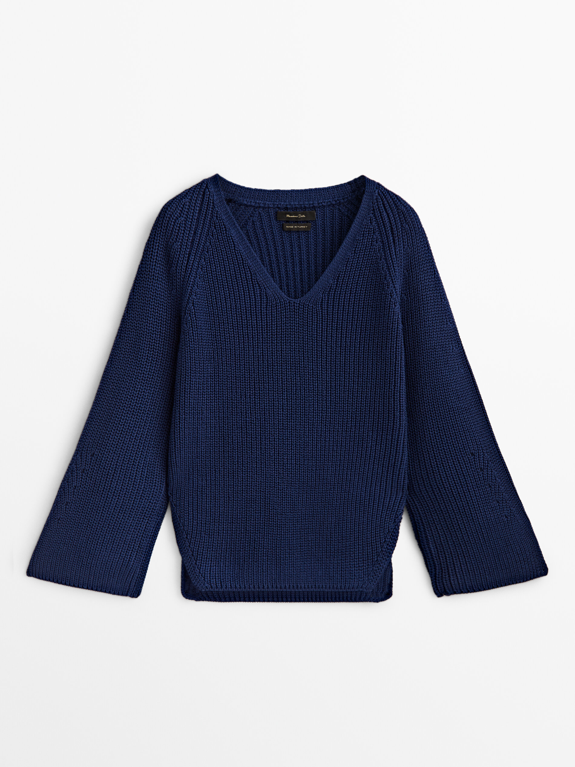 Jersey punto manga acampanada - AZUL TINTA