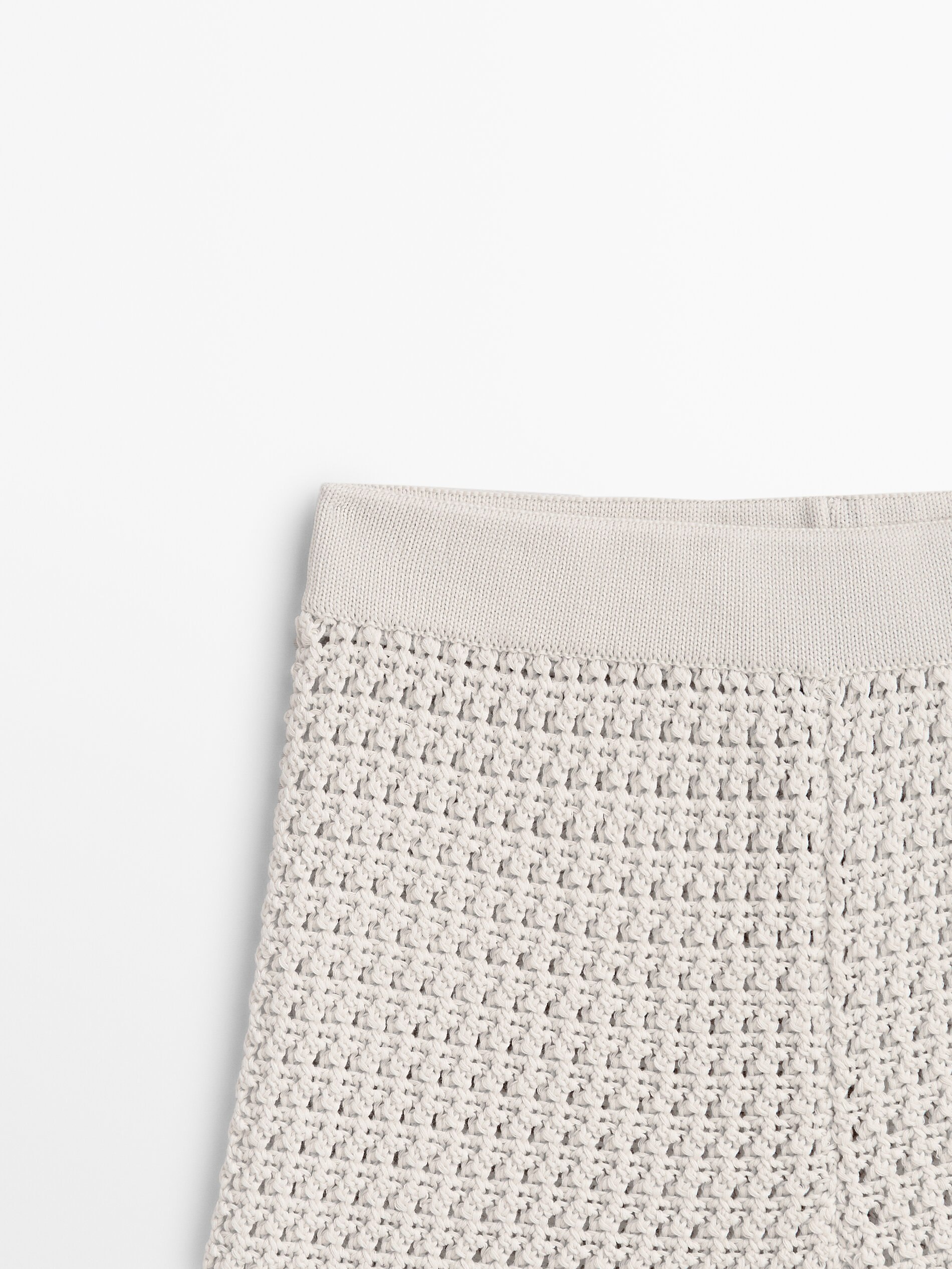 Shorts punto crochet - CRUDO
