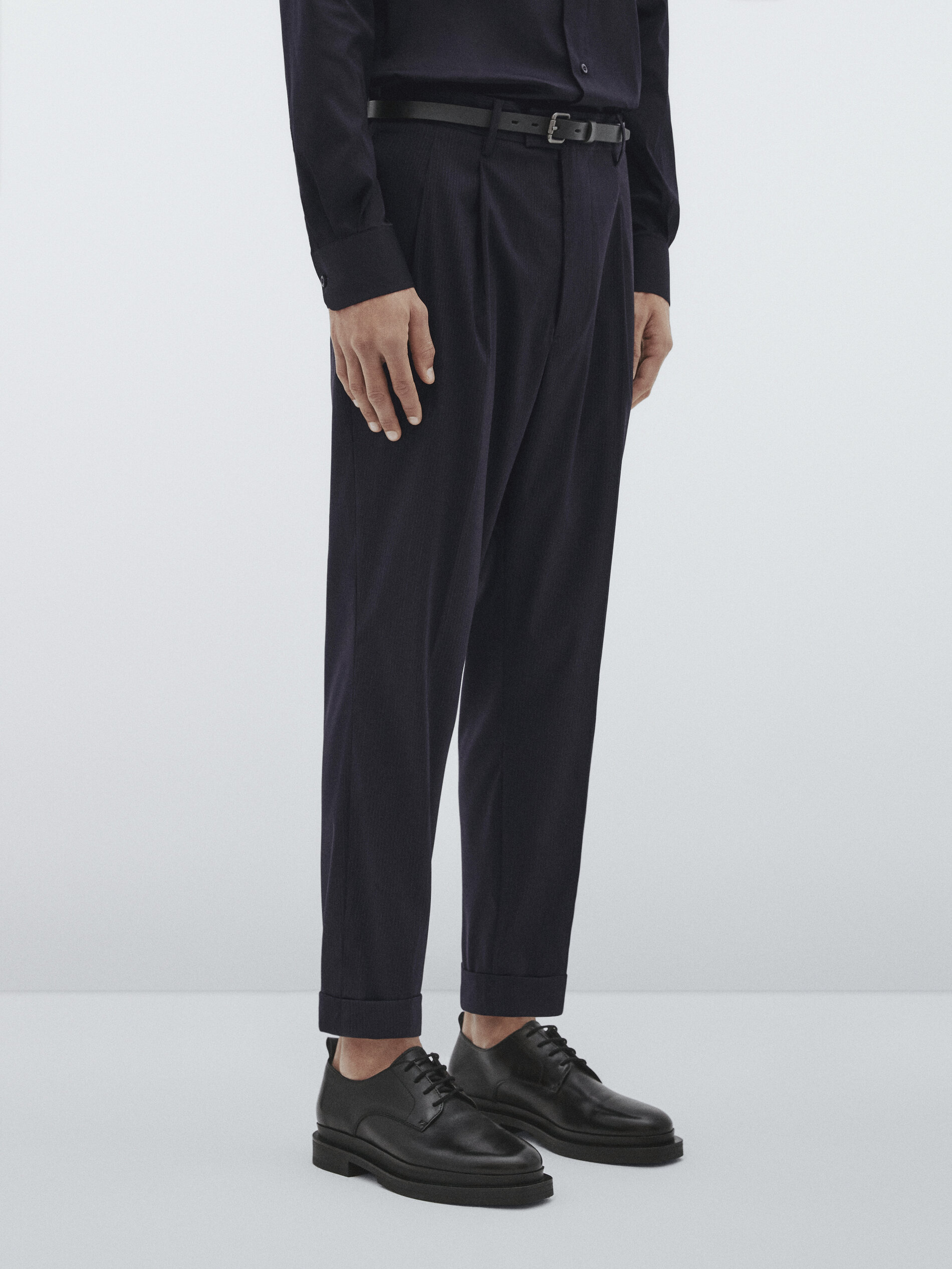 Pantalón traje raya diplomática -Studio - MARINO OSCURO