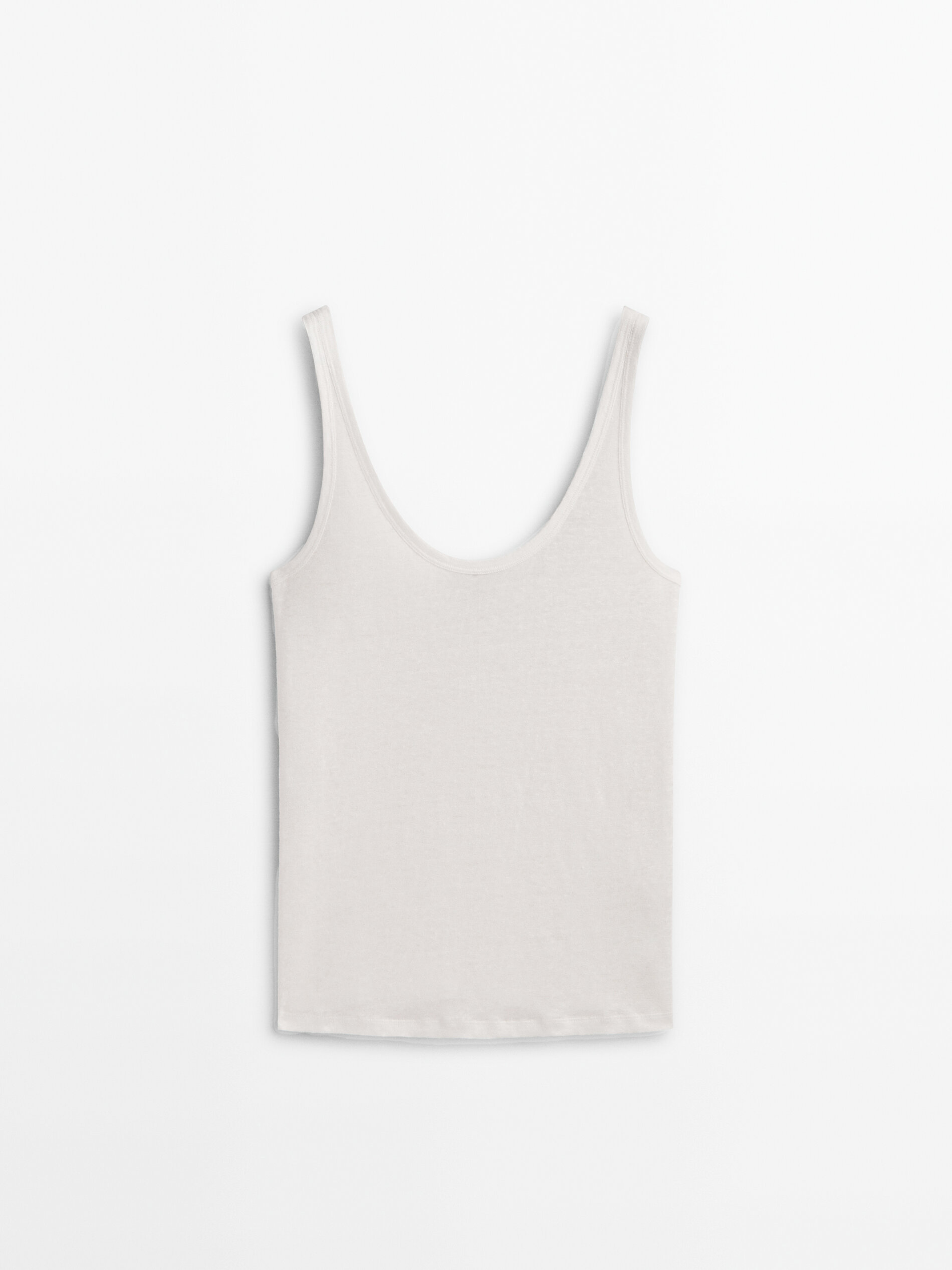 Camiseta lino tirantes - CRUDO