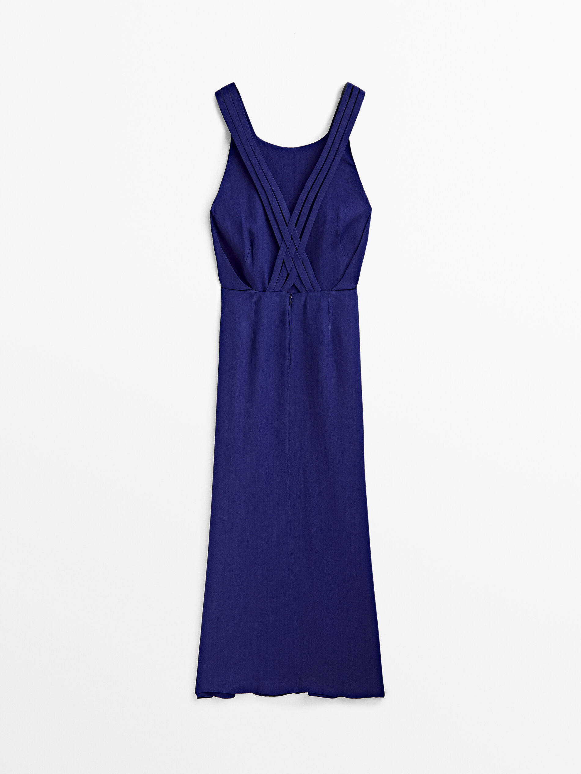 Vestido espalda cruzada - AZUL