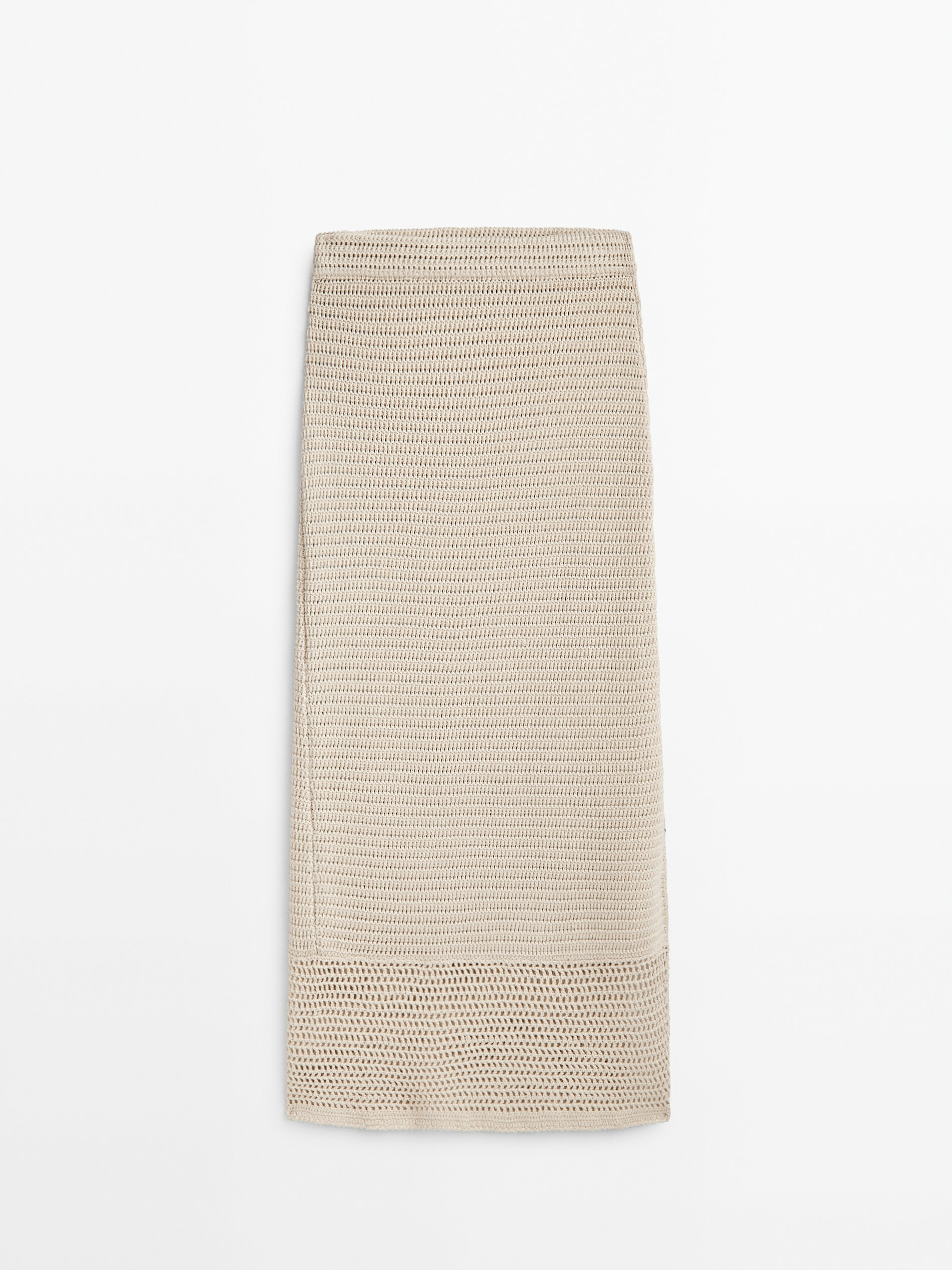 Falda punto crochet - CRUDO