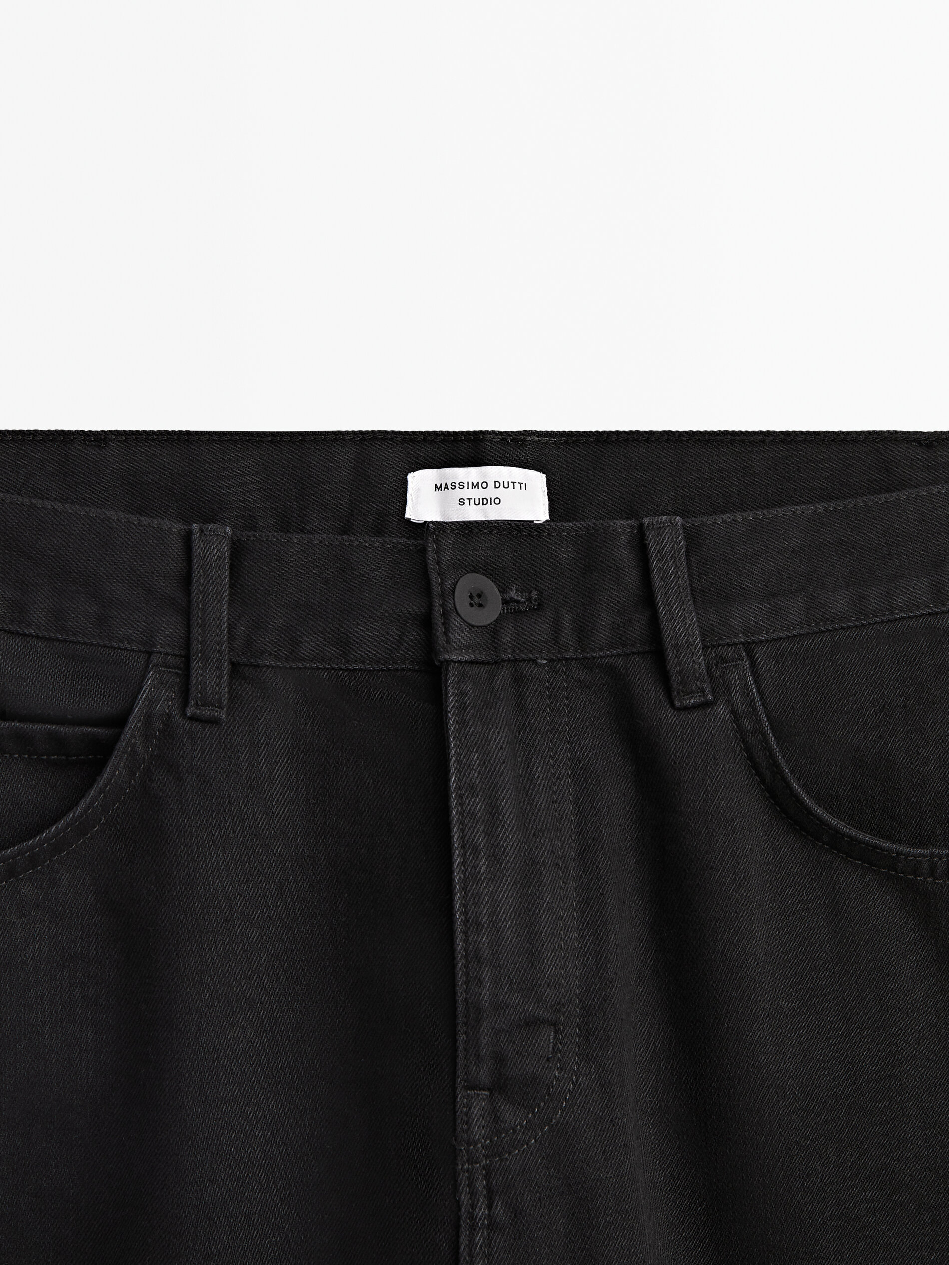 Pantalón vaquero straight fit -Studio - NEGRO
