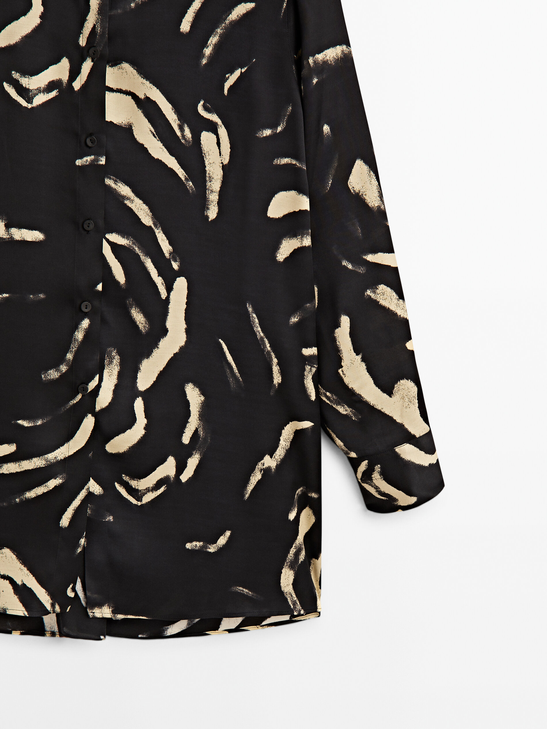 Camisa estampado animal - NEGRO