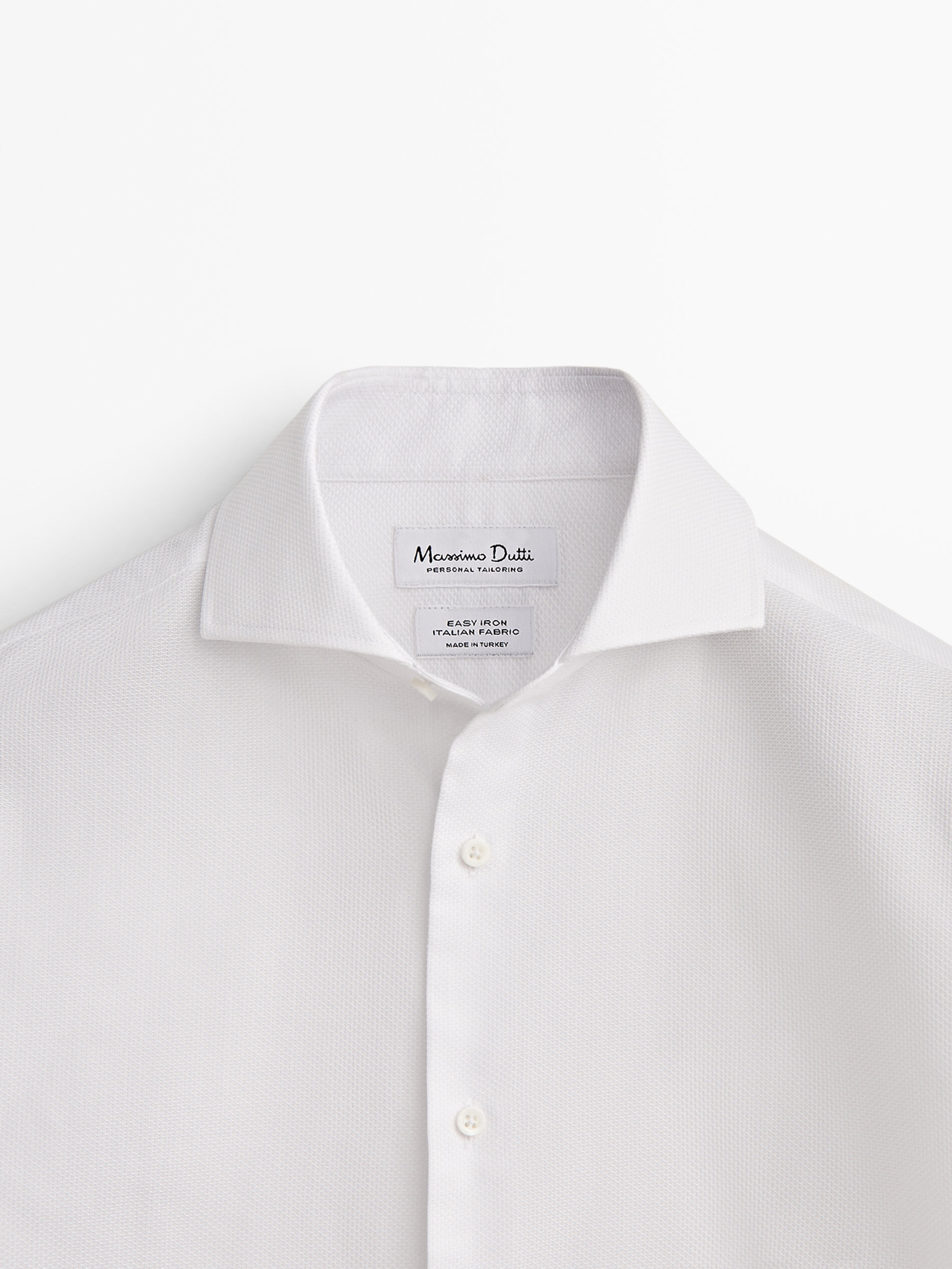 Camisa estructura dobby easy iron slim fit - BLANCO