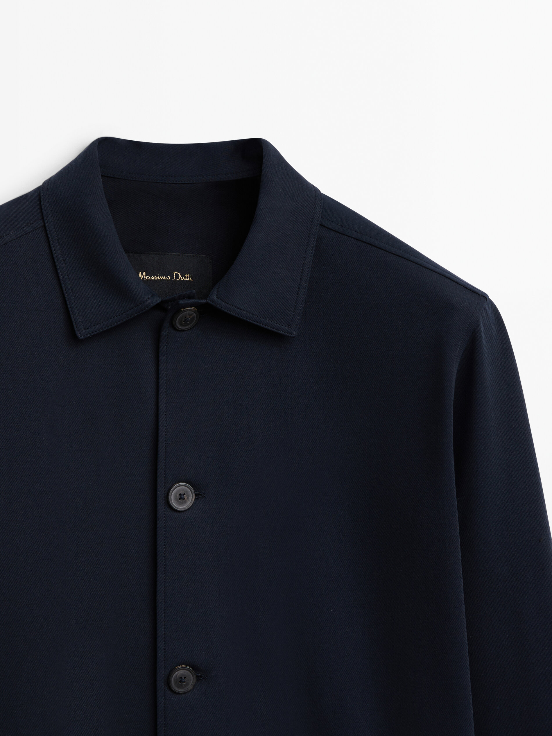 Sobrecamisa sarga mezcla algodón - AZUL MARINO