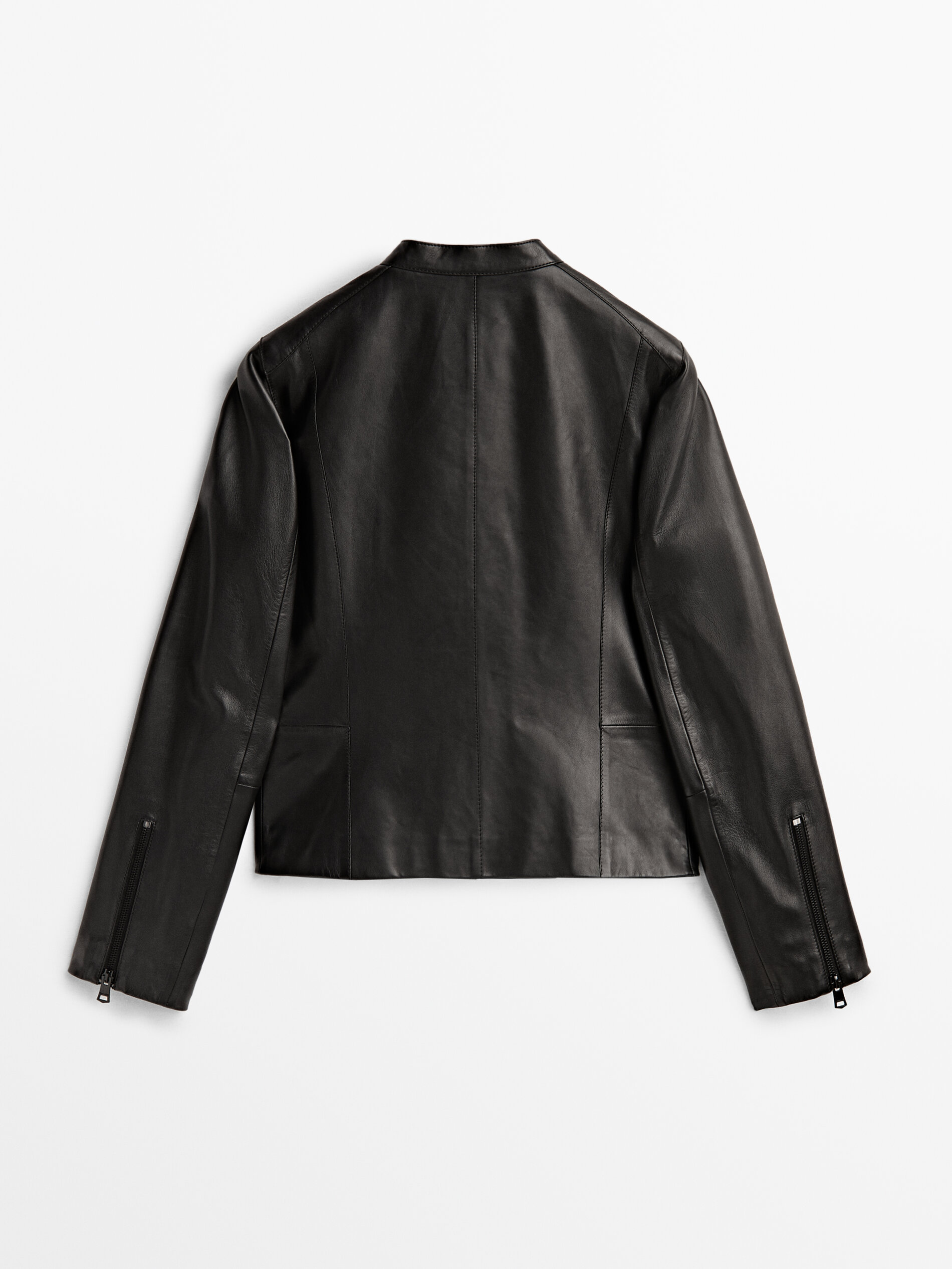 Chaqueta piel napa negra - NEGRO