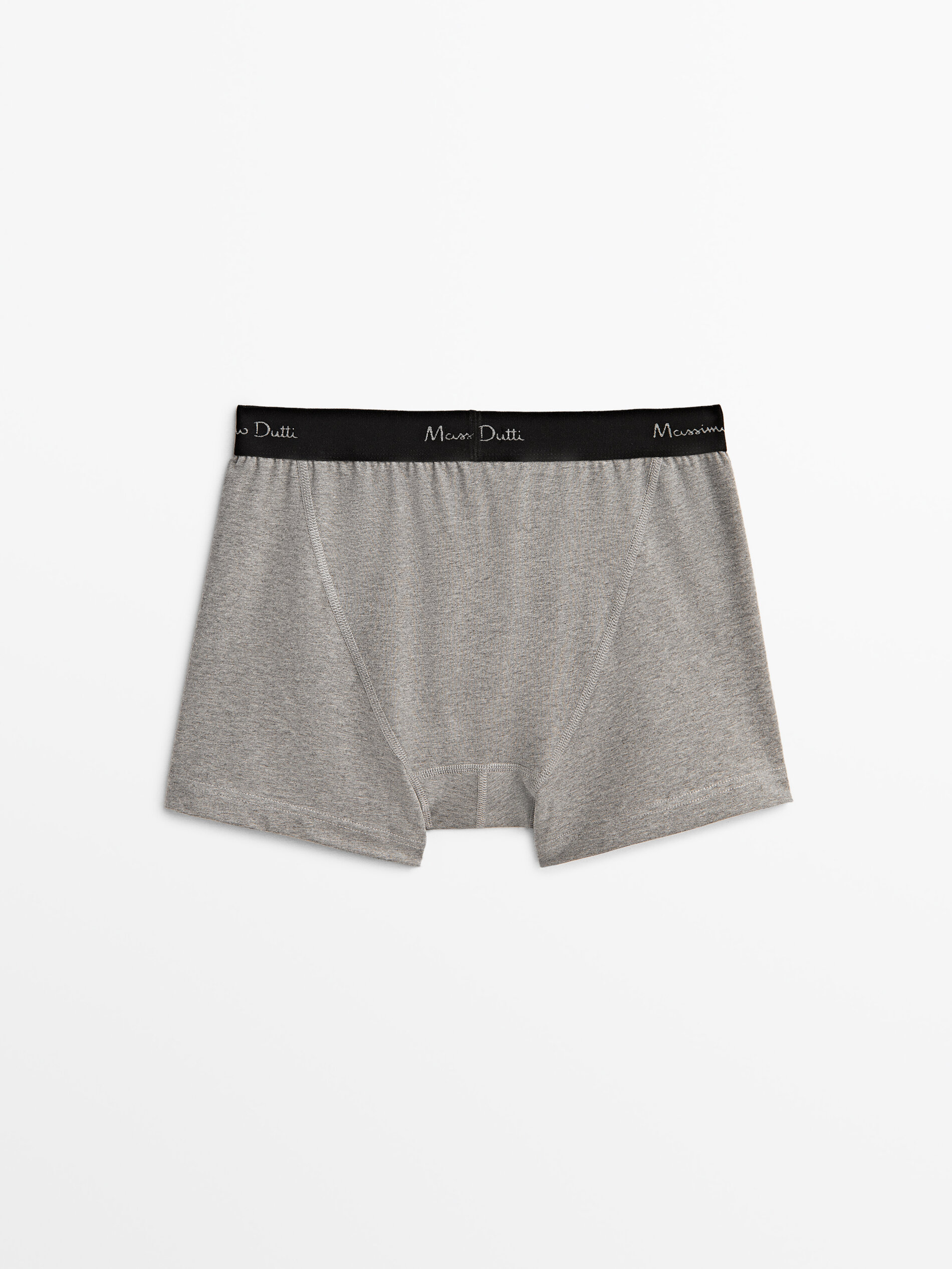 Calzoncillo bóxer cinturilla negra - GRIS PERLA