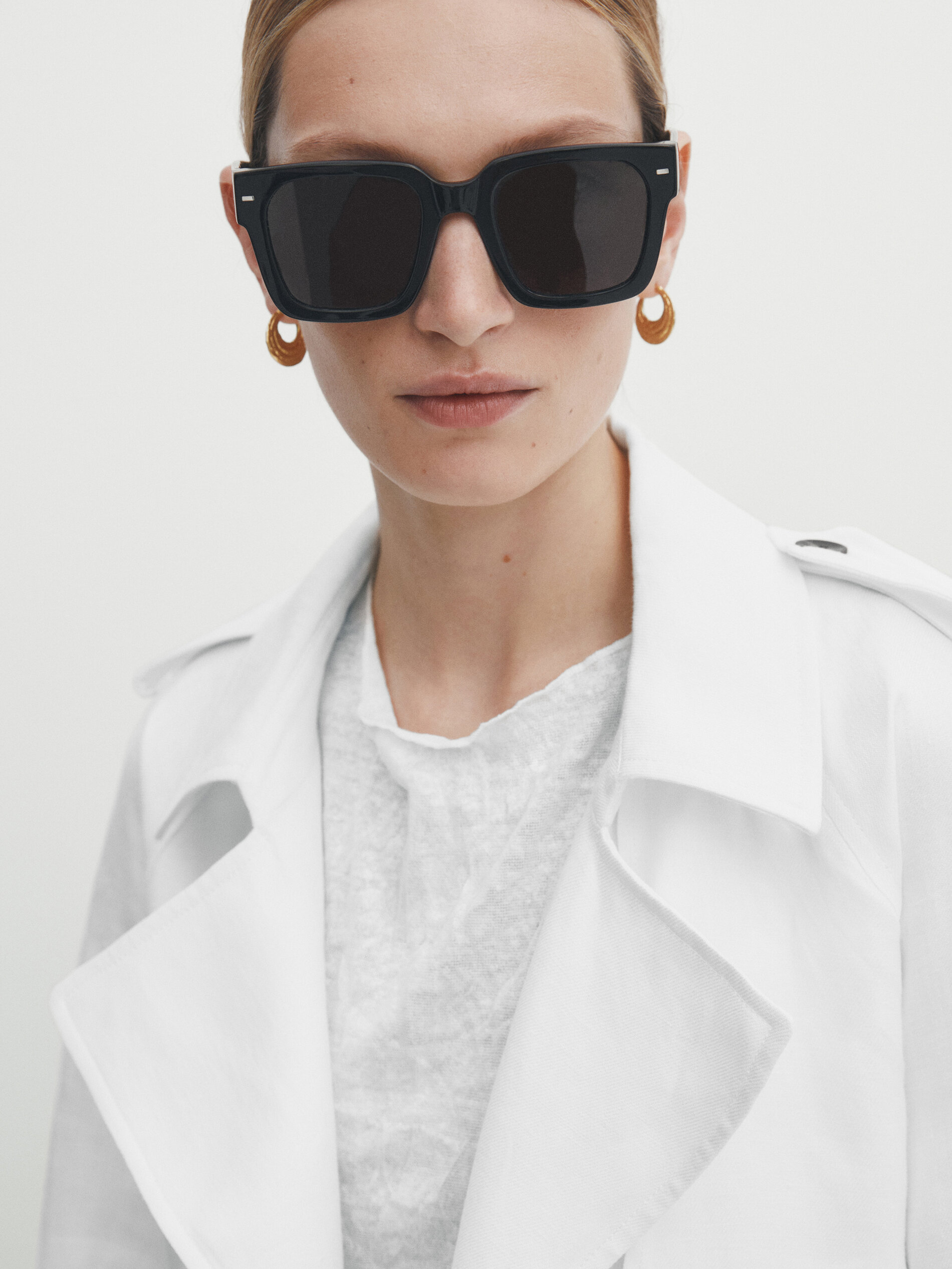 Gabardina fluida 100% lino - BLANCO