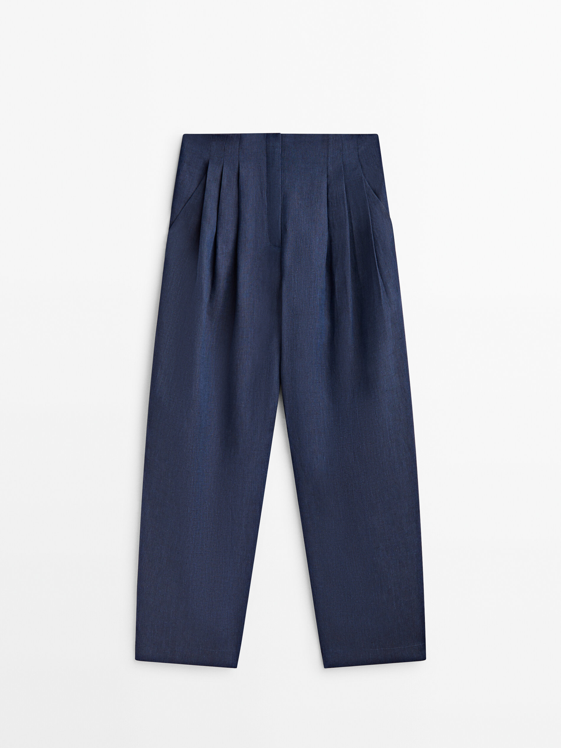 Pantalón 100% lino pinzas - INDIGO