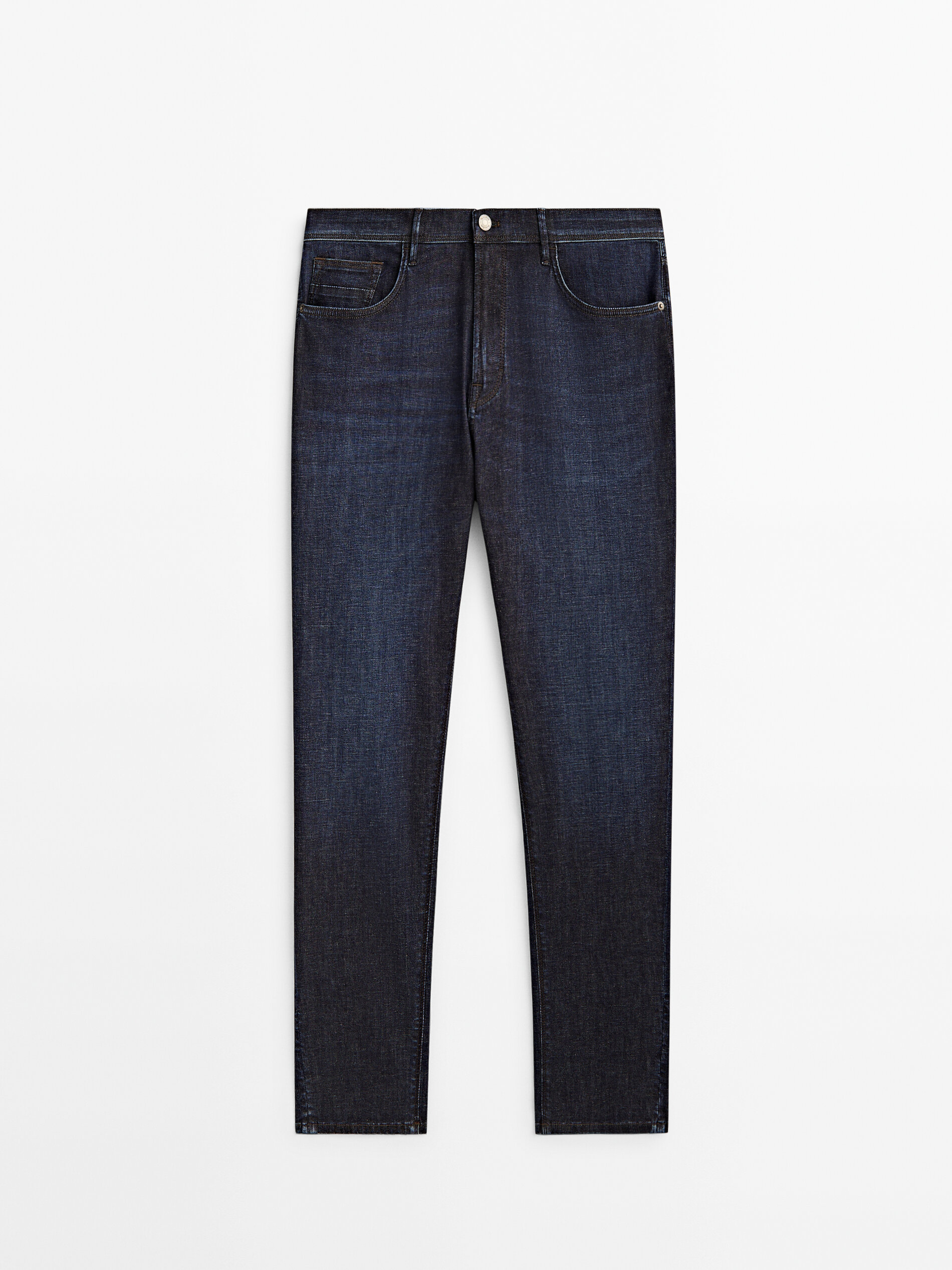 Pantalón vaquero ligero stone wash tapered fit - INDIGO