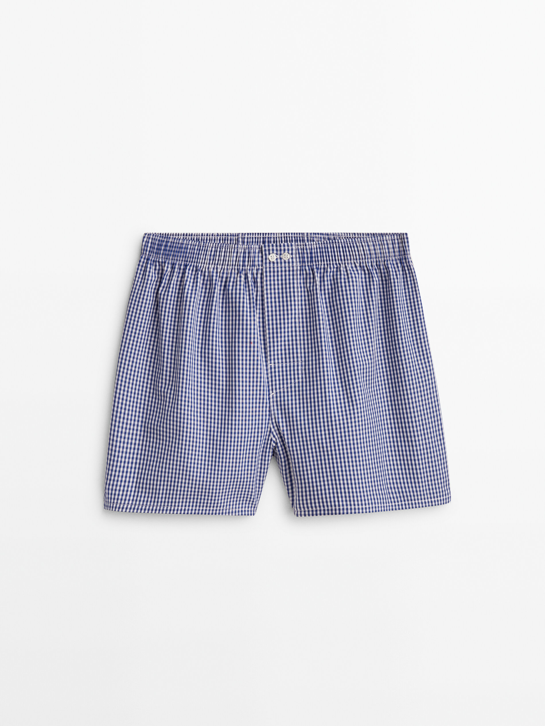 Calzoncillo popelín cuadro vichy - AZUL MARINO