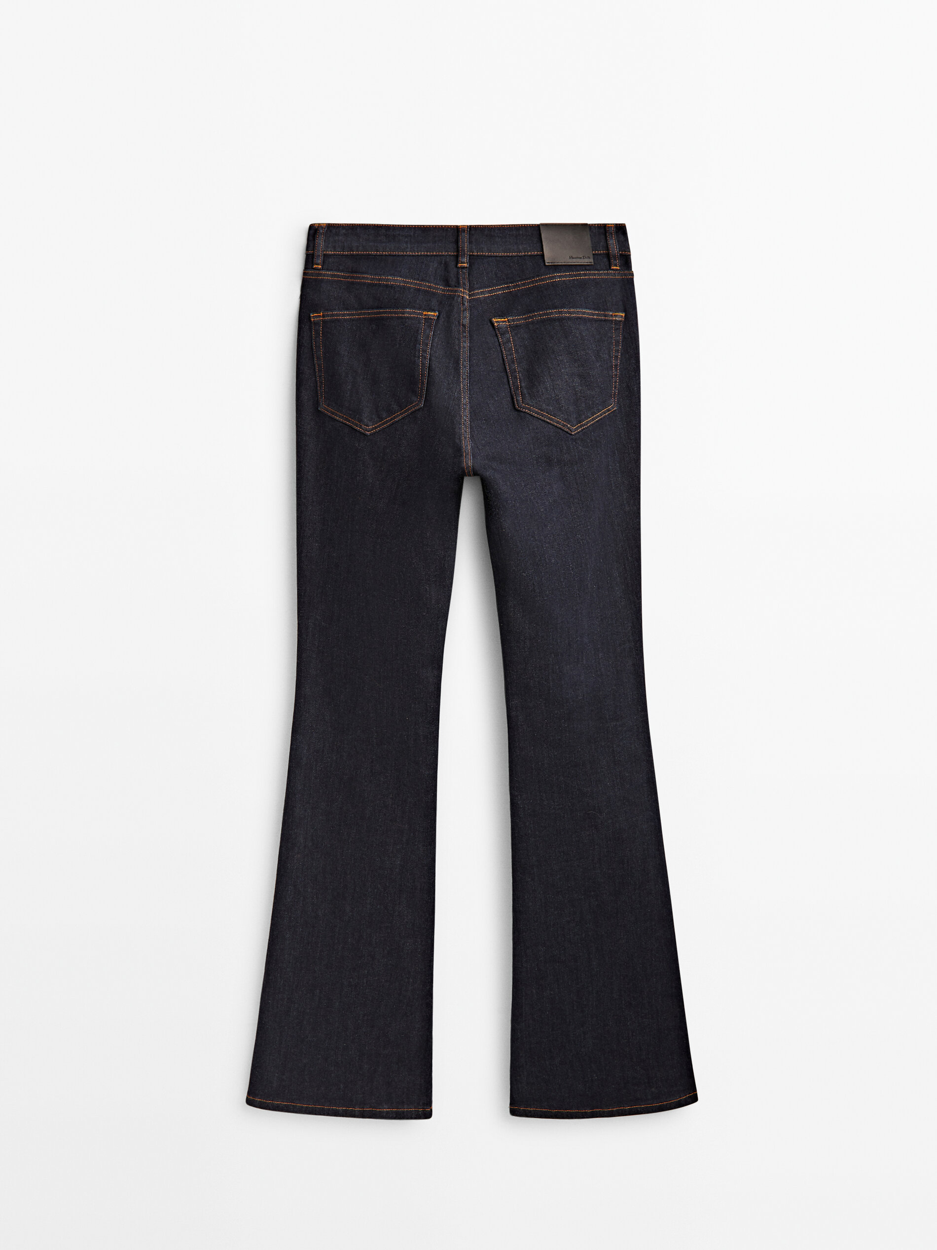 Pantalón vaquero tiro alto skinny flare - AZUL OSCURO