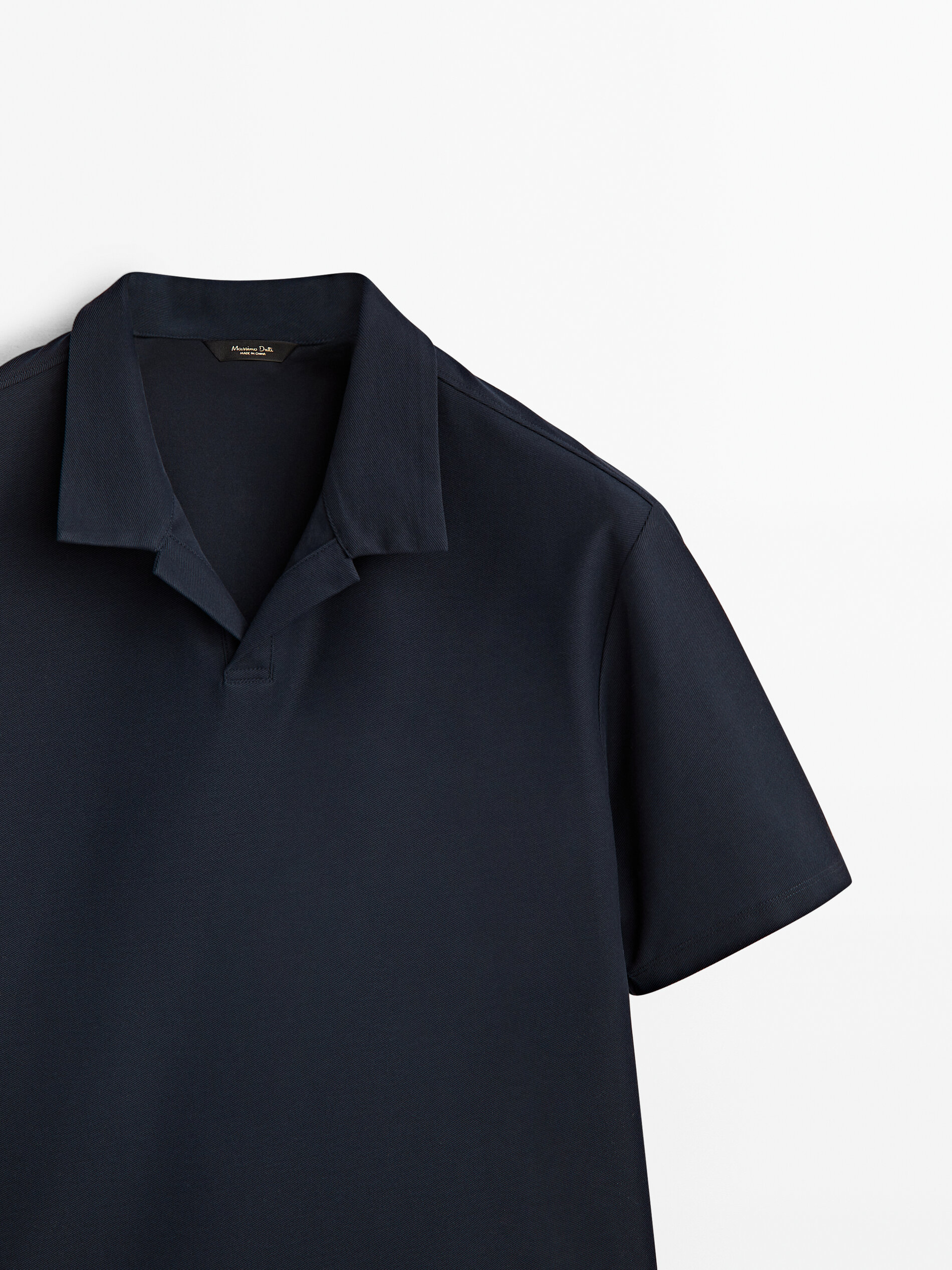 Polo manga corta algodón microsarga - AZUL MARINO