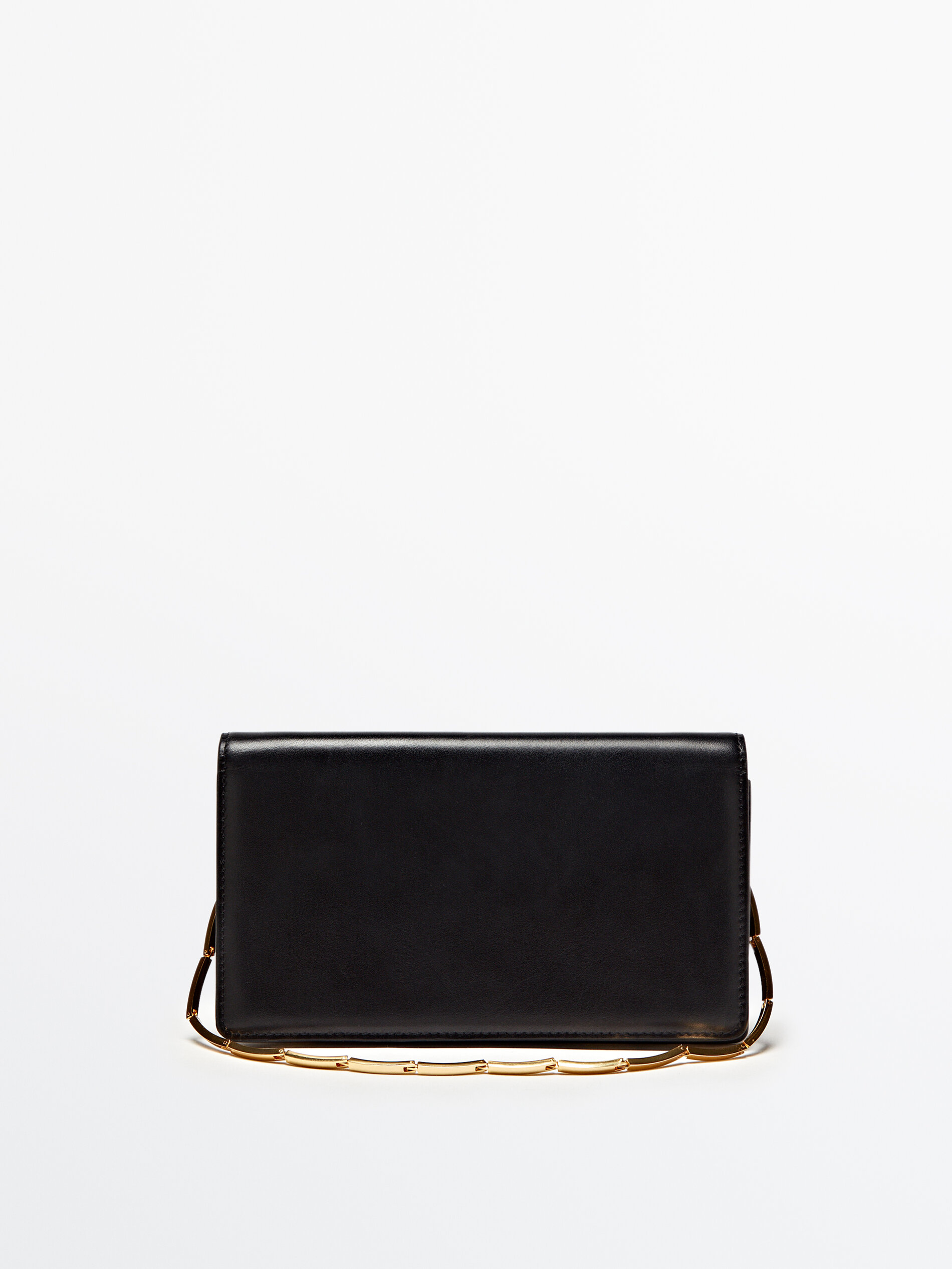 Bolso piel napa asa piezas articuladas - NEGRO