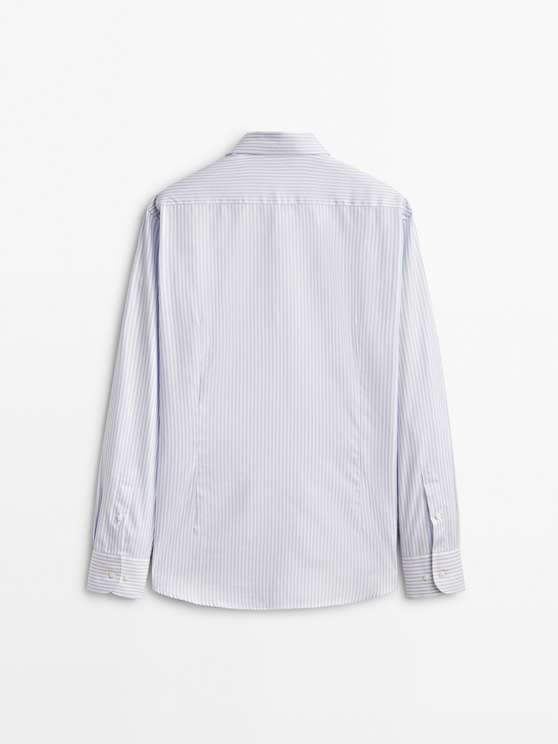 Camisa rayas easy iron slim fit - Azul Claro