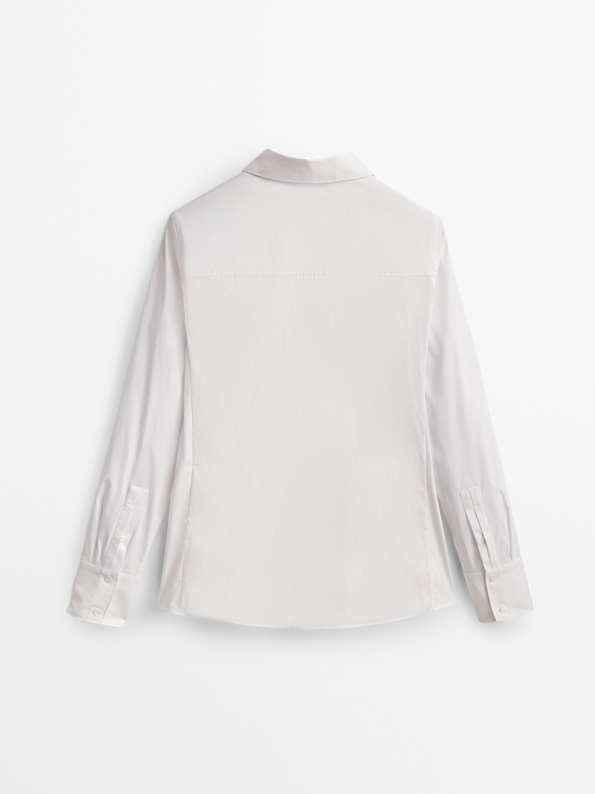 Camisa popelín stretch - BLANCO