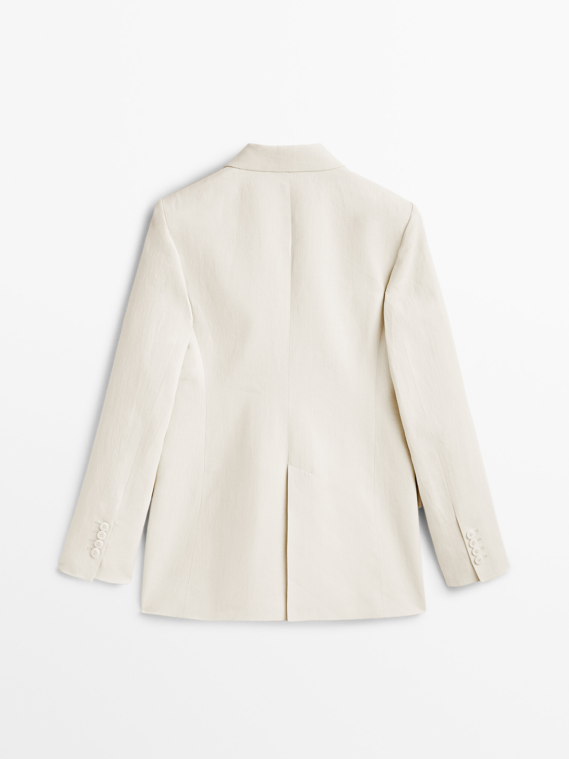 Americana traje cruzada lino Limited edition - MARFIL