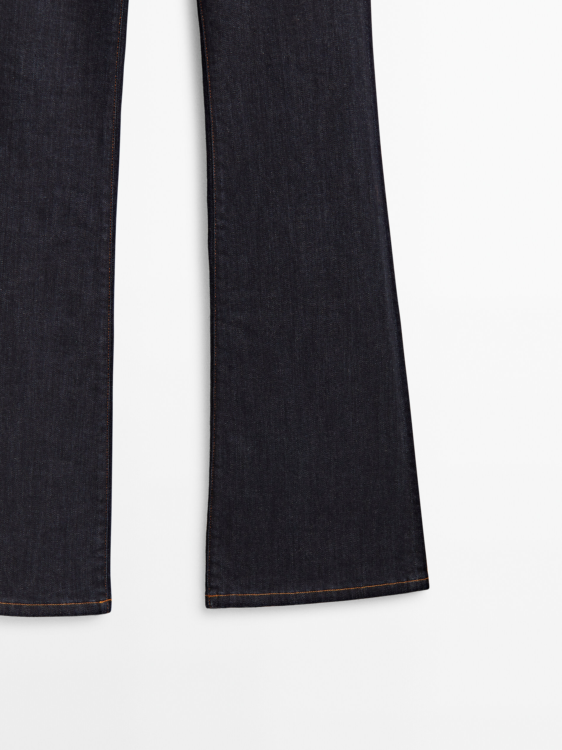 Pantalón vaquero tiro alto skinny flare - AZUL OSCURO