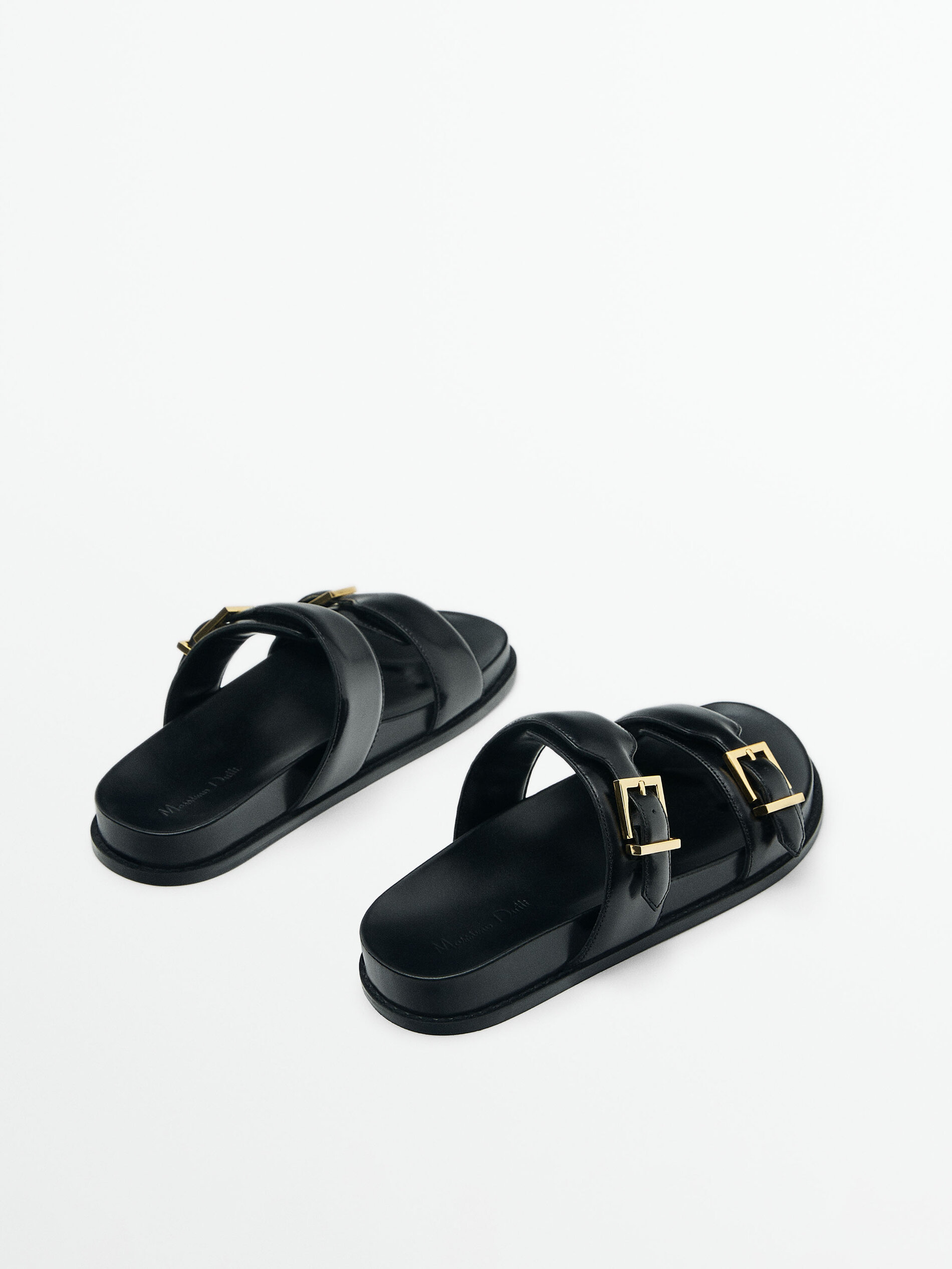 SANDALIA DOS HEBILLAS - NEGRO