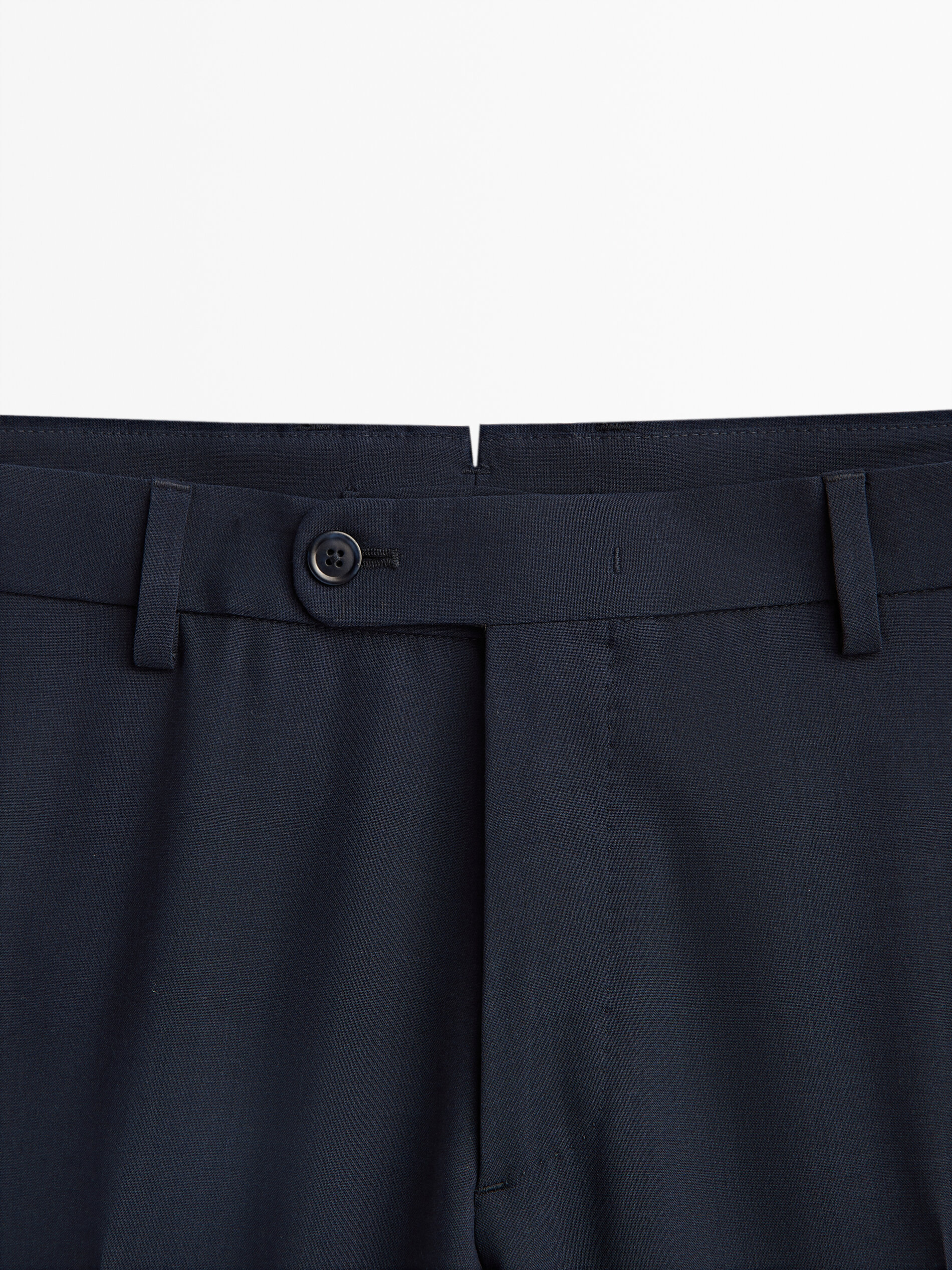 Pantalón traje azul lana - AZUL