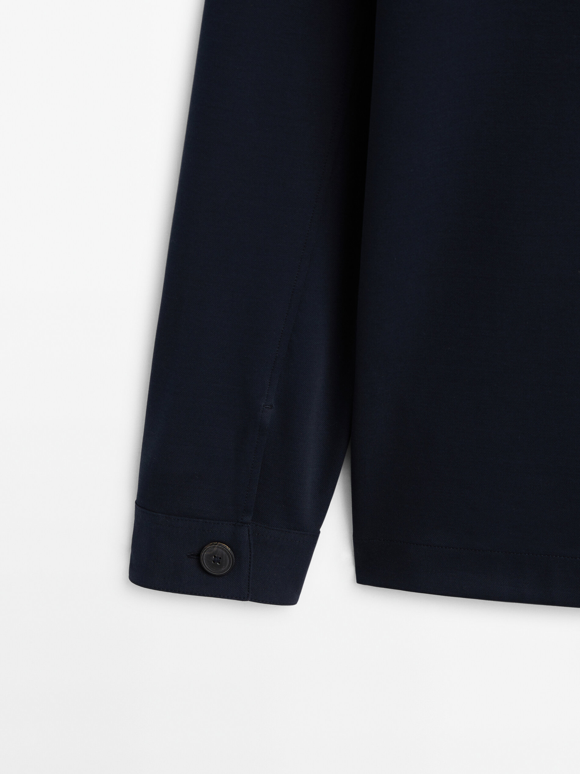 Sobrecamisa sarga mezcla algodón - AZUL MARINO