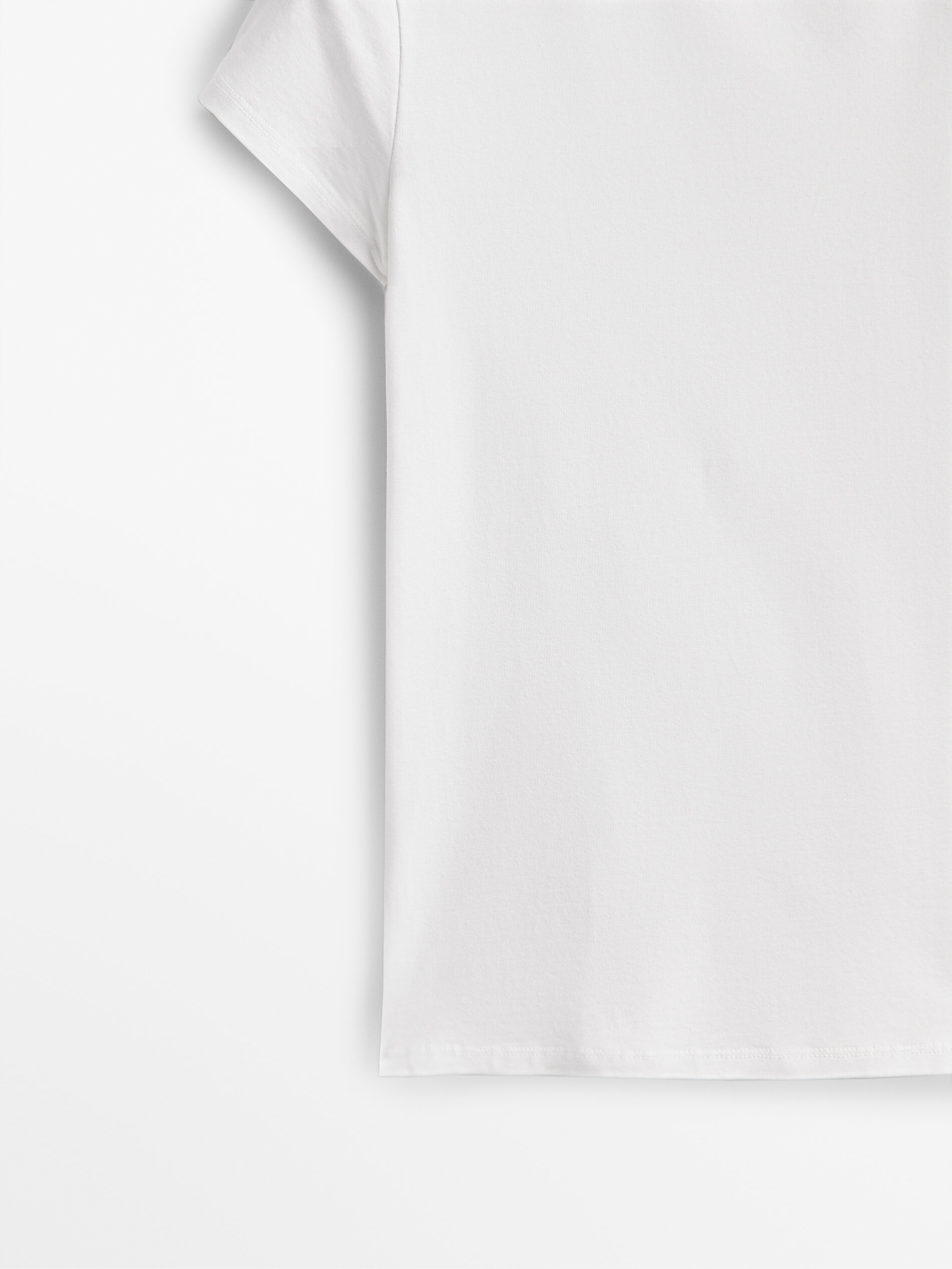 Camiseta algodón básica - BLANCO