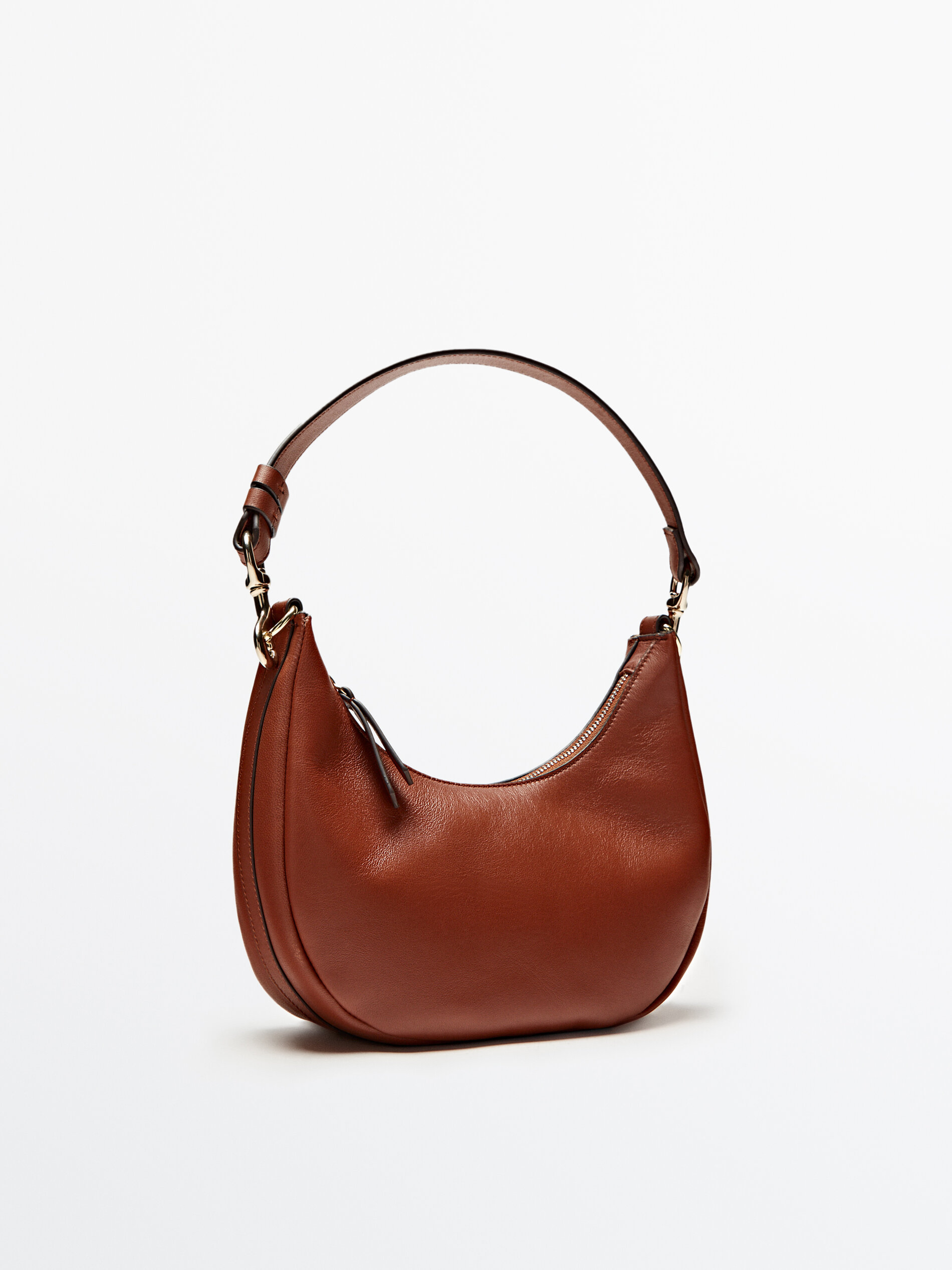 Bolso piel napa media luna - CUERO