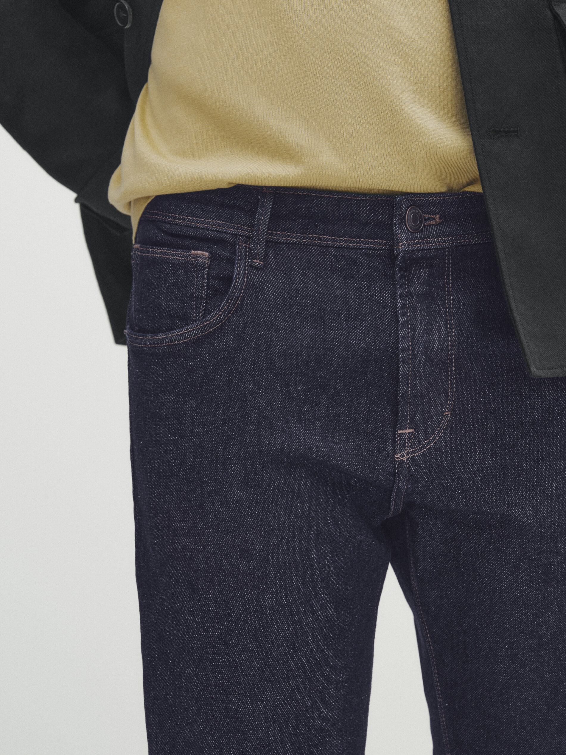 Pantalón vaquero desencolado slim fit - INDIGO