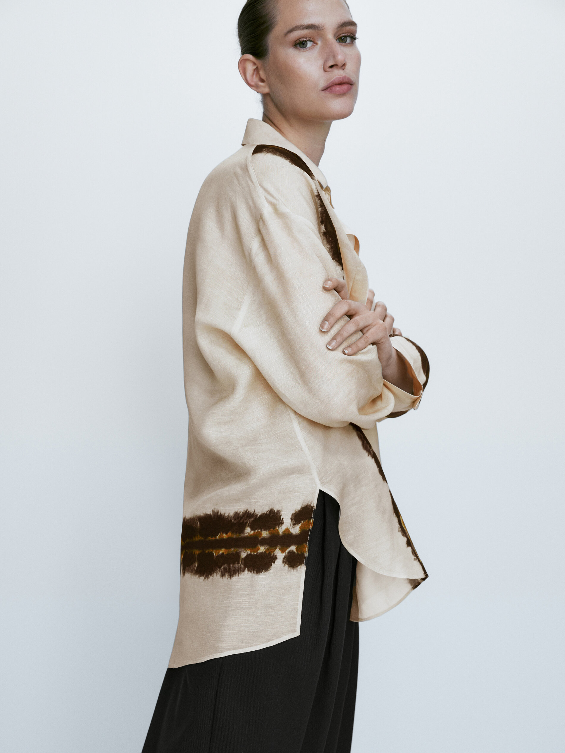 Camisa detalle tie dye - CRUDO