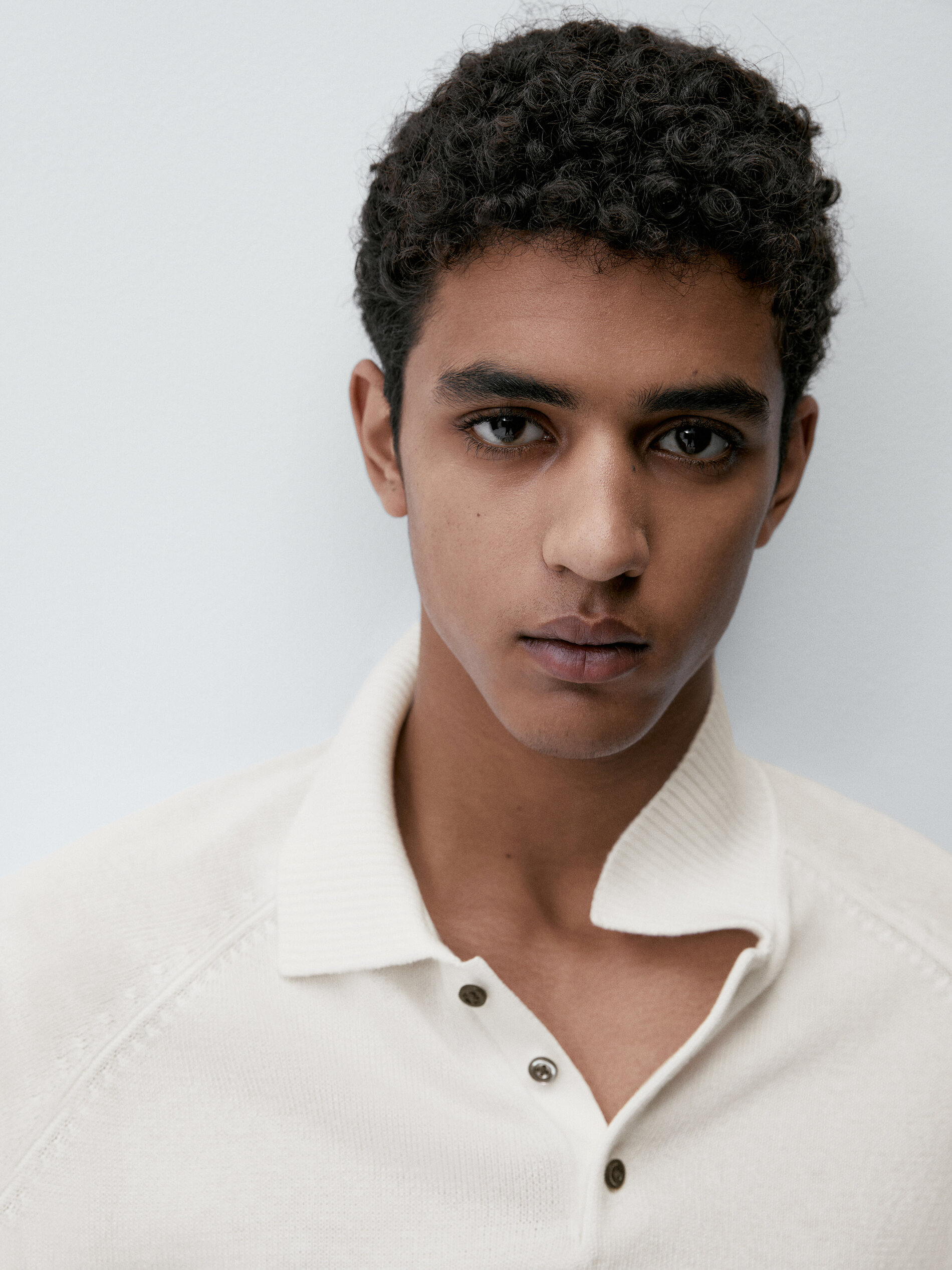 Jersey polo manga corta mezcla algodón - CRUDO