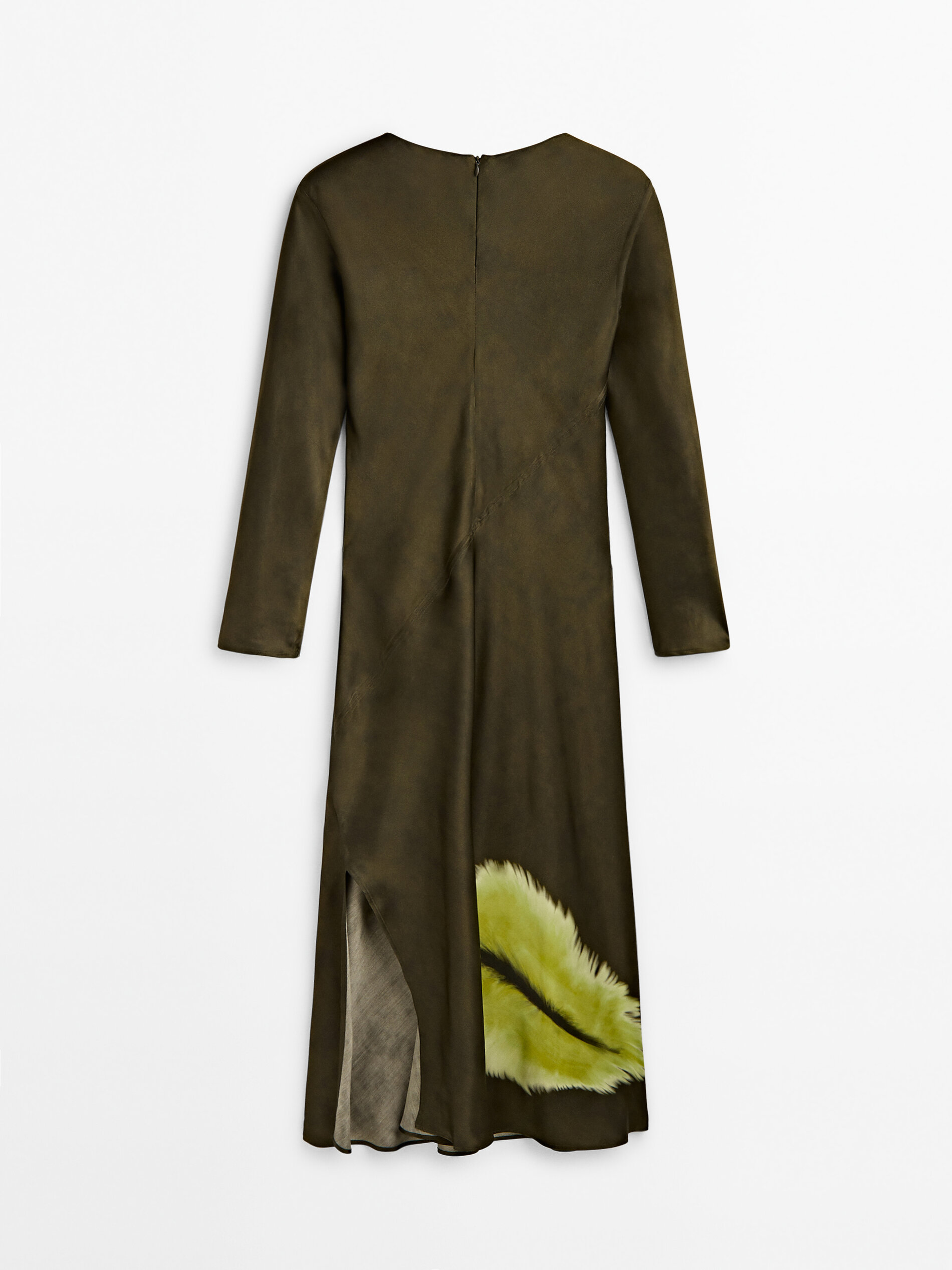 Vestido fluido estampado - VERDE