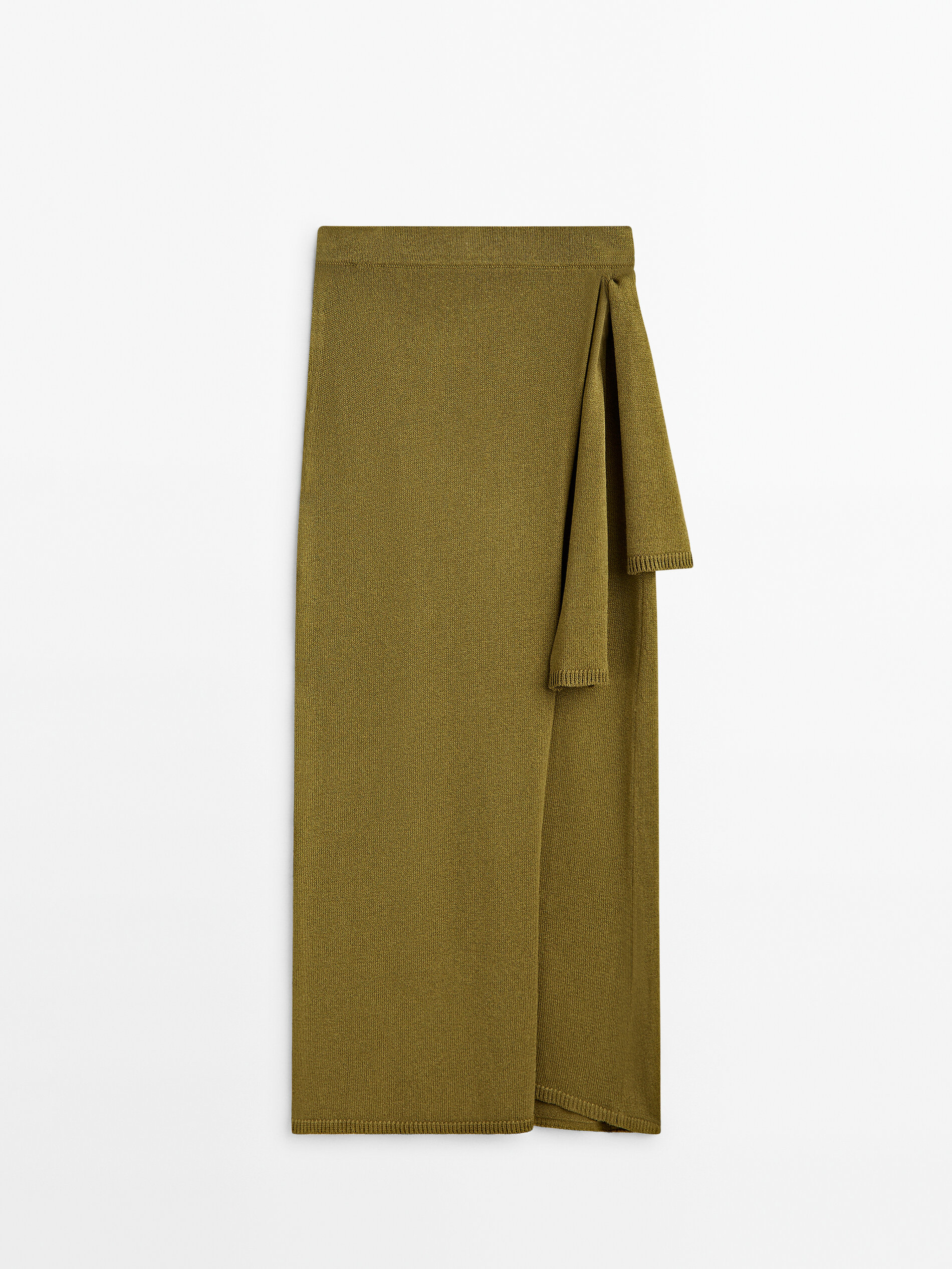 Falda punto nudo lateral - OLIVA