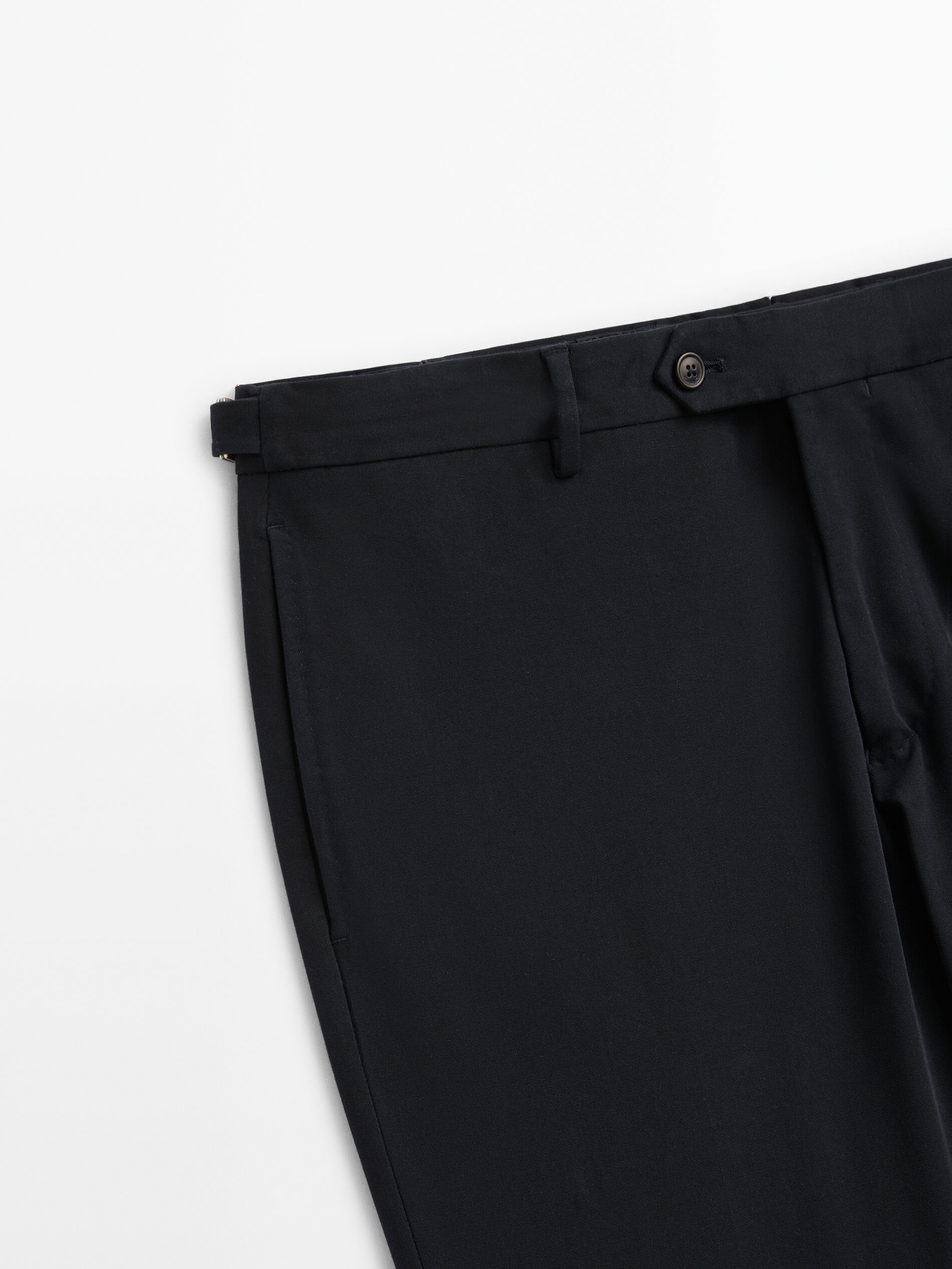 Pantalón vestir mezcla algodón bi-stretch - AZUL MARINO