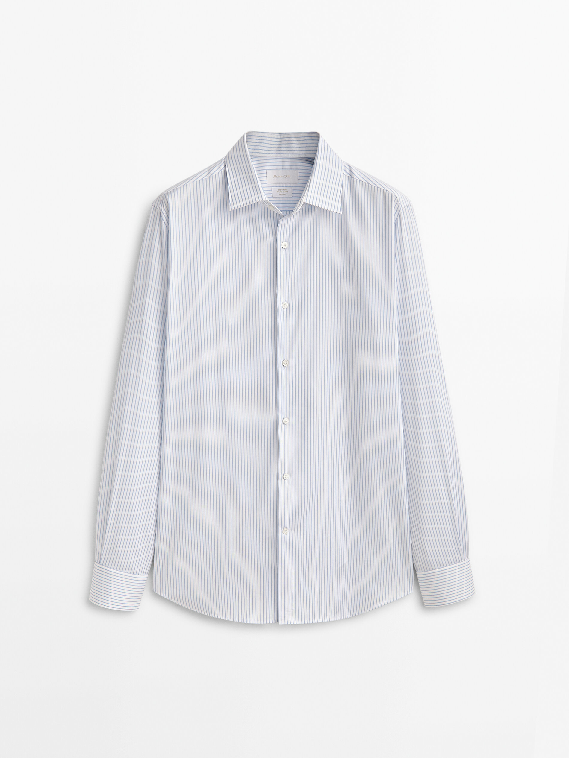 Camisa rayas pinpoint easy iron slim fit - BLANCO