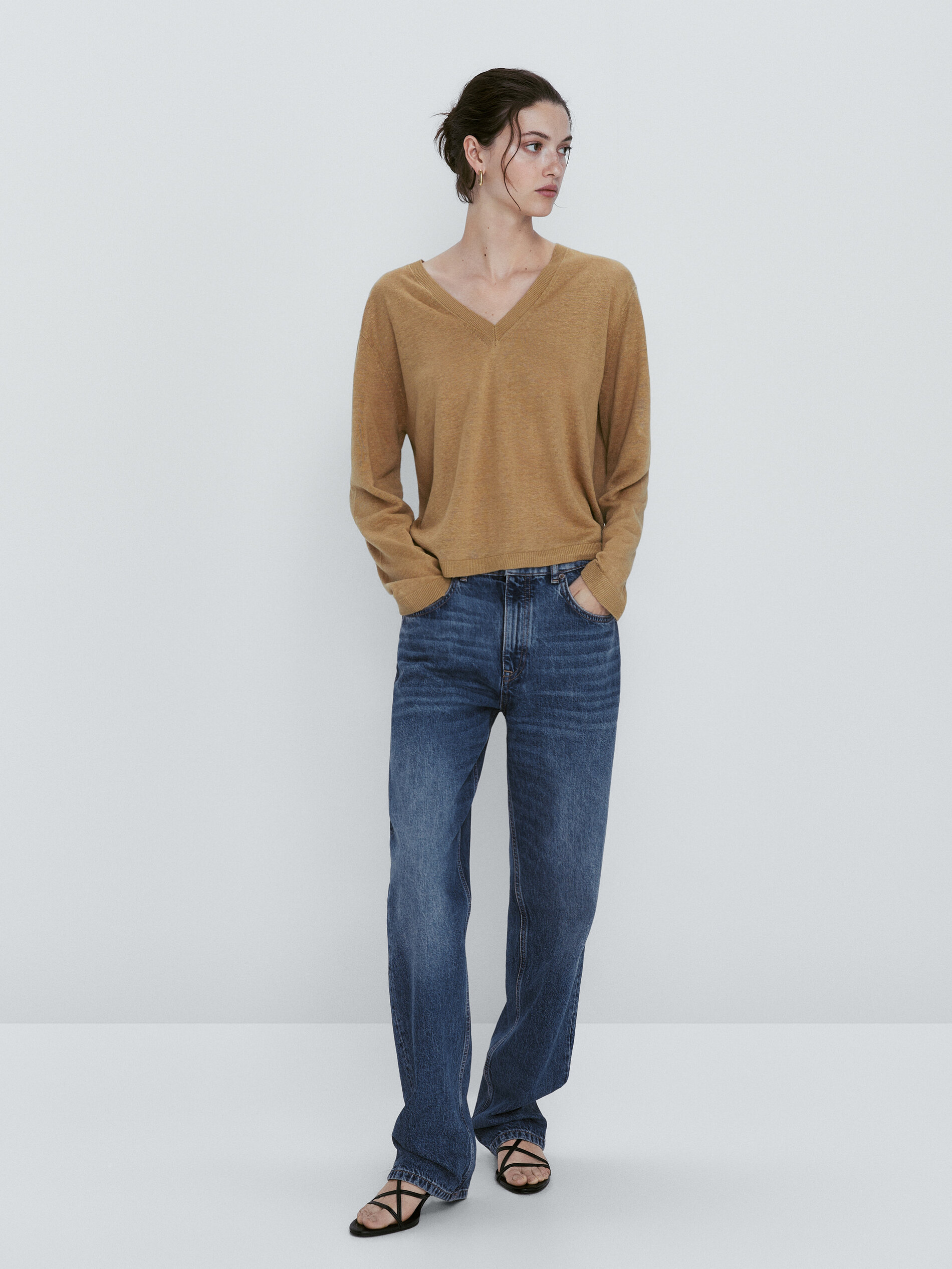 Jersey 100% lino cuello pico - ARENA