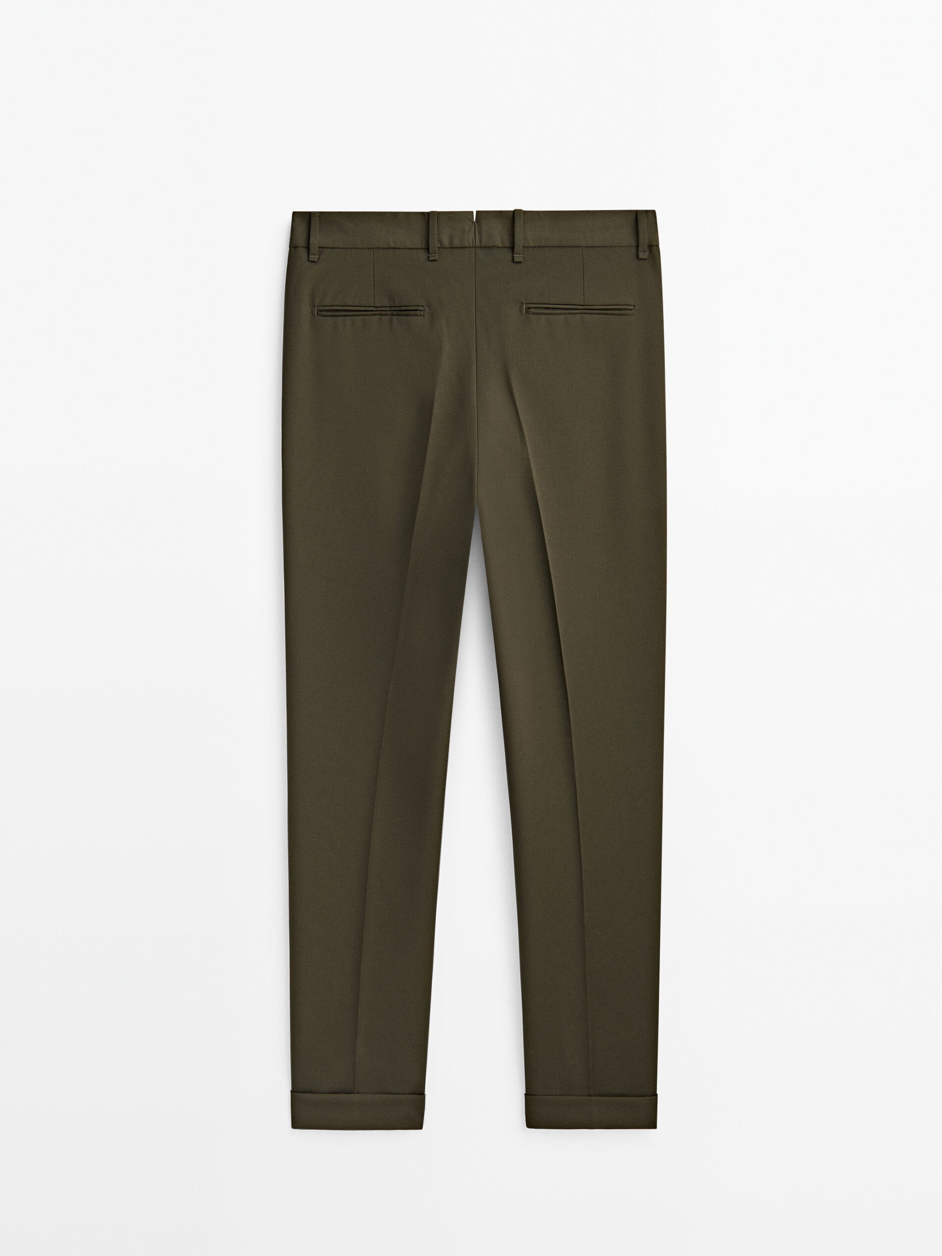 Pantalón traje lana técnica -Studio - KAKI