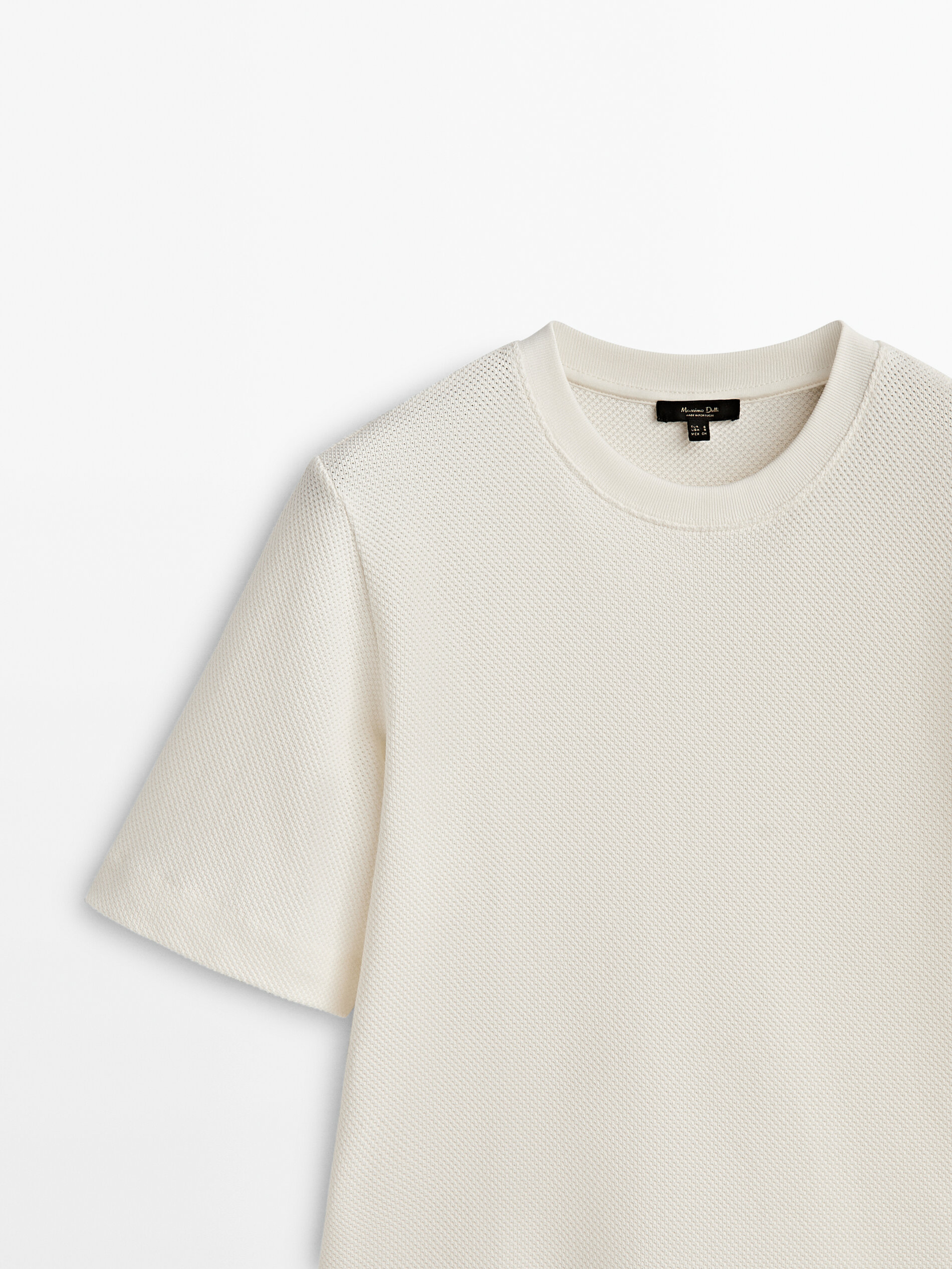 Camiseta algodón estructura manga corta - CRUDO