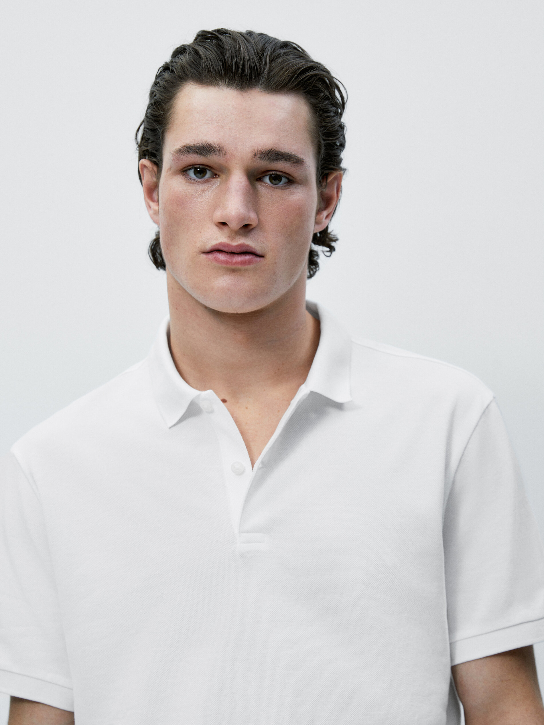 Polo piqué 100% algodón - BLANCO