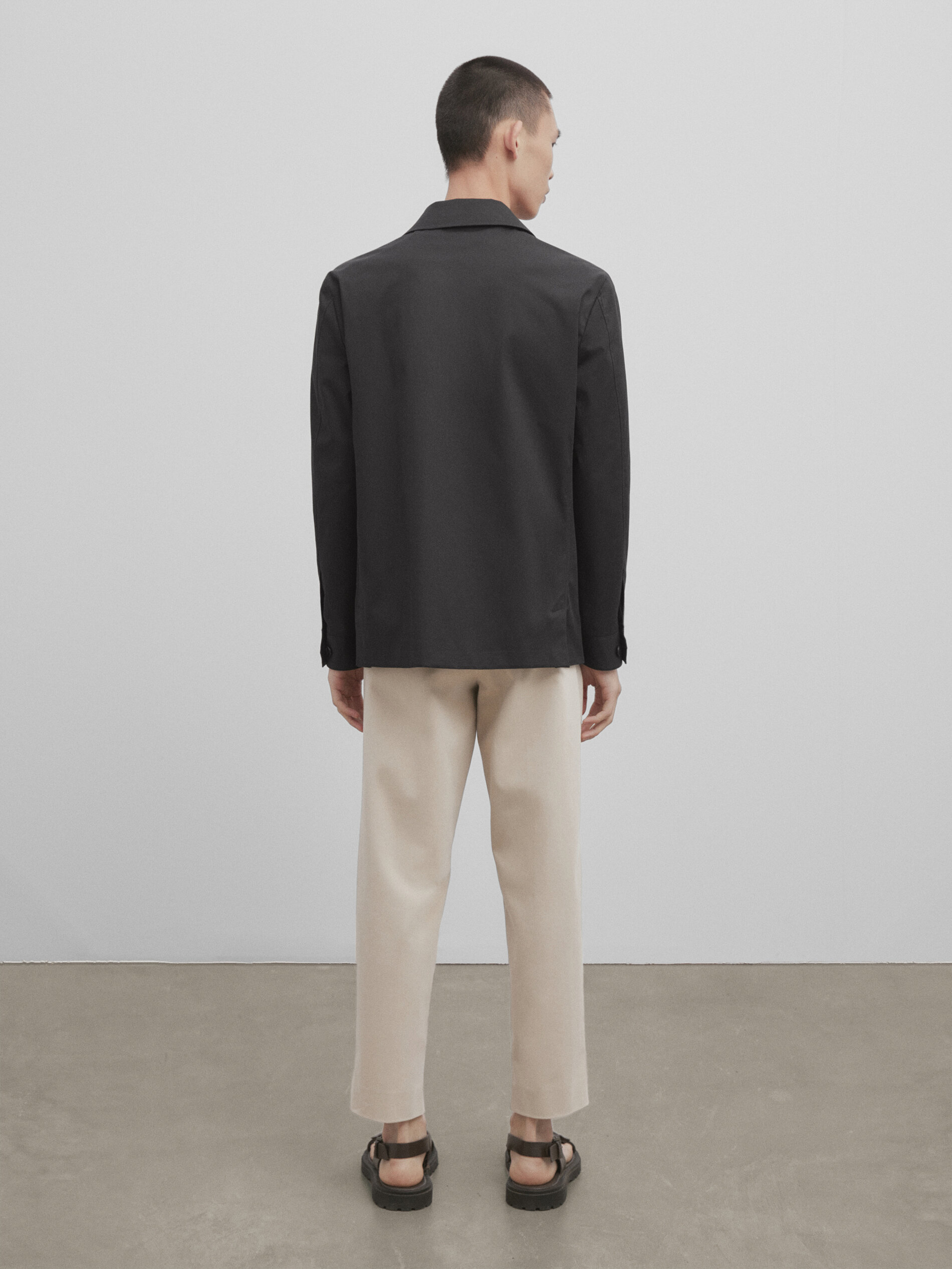 Sobrecamisa mezcla algodón -Studio - NEGRO