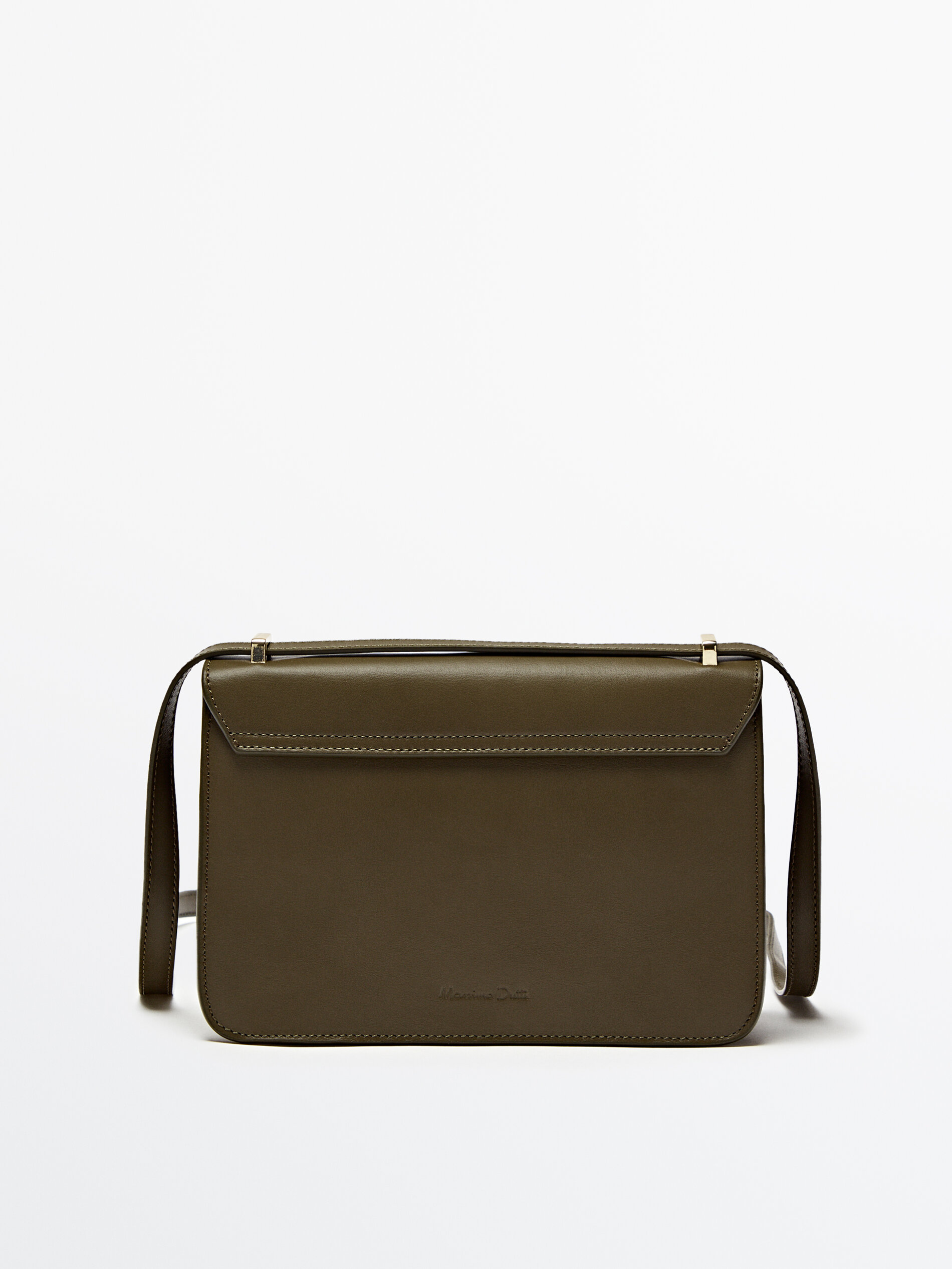 Bolso bandolera rectangular piel - KAKI