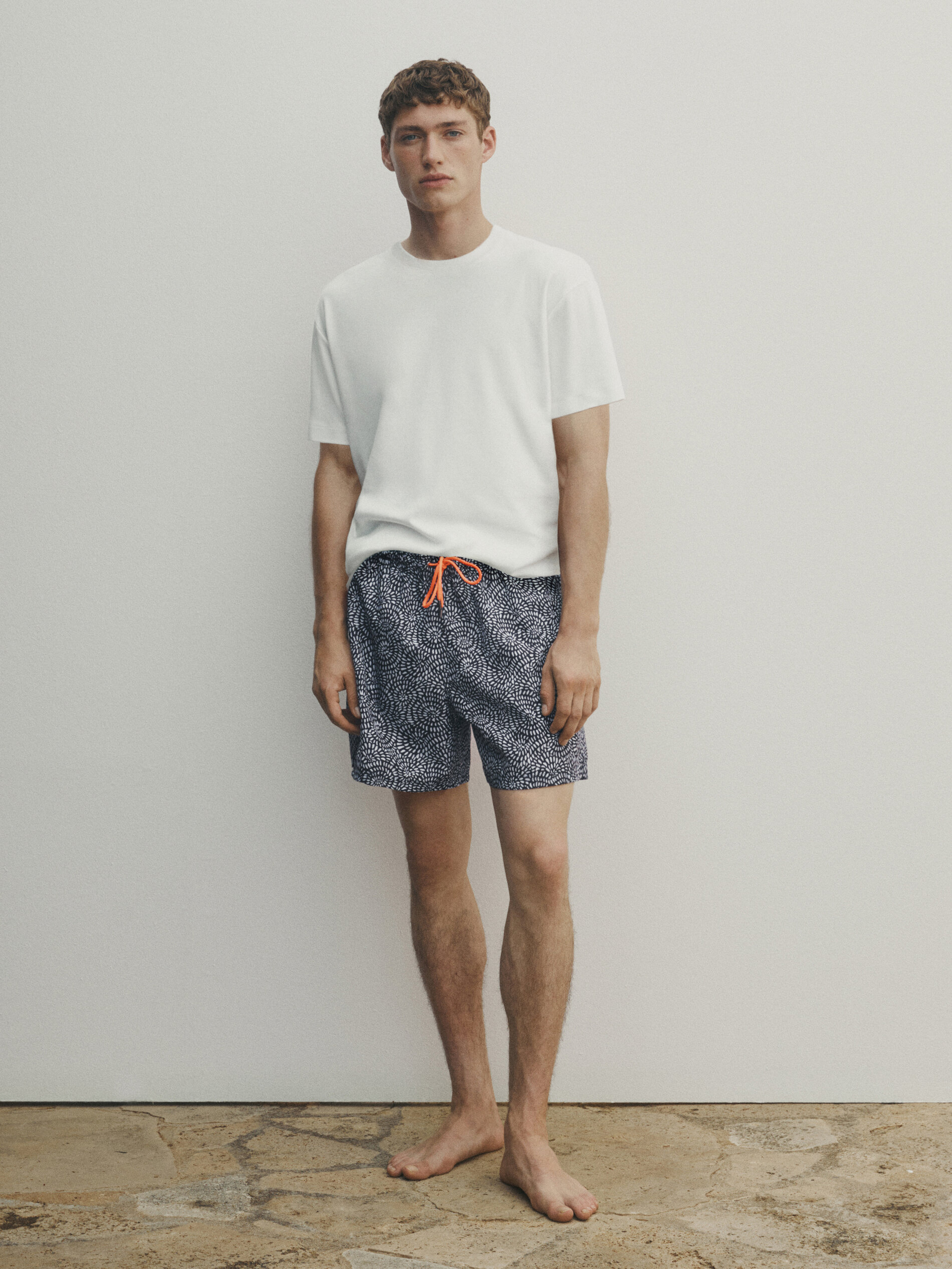 Bañador estampado espiral - AZUL MARINO