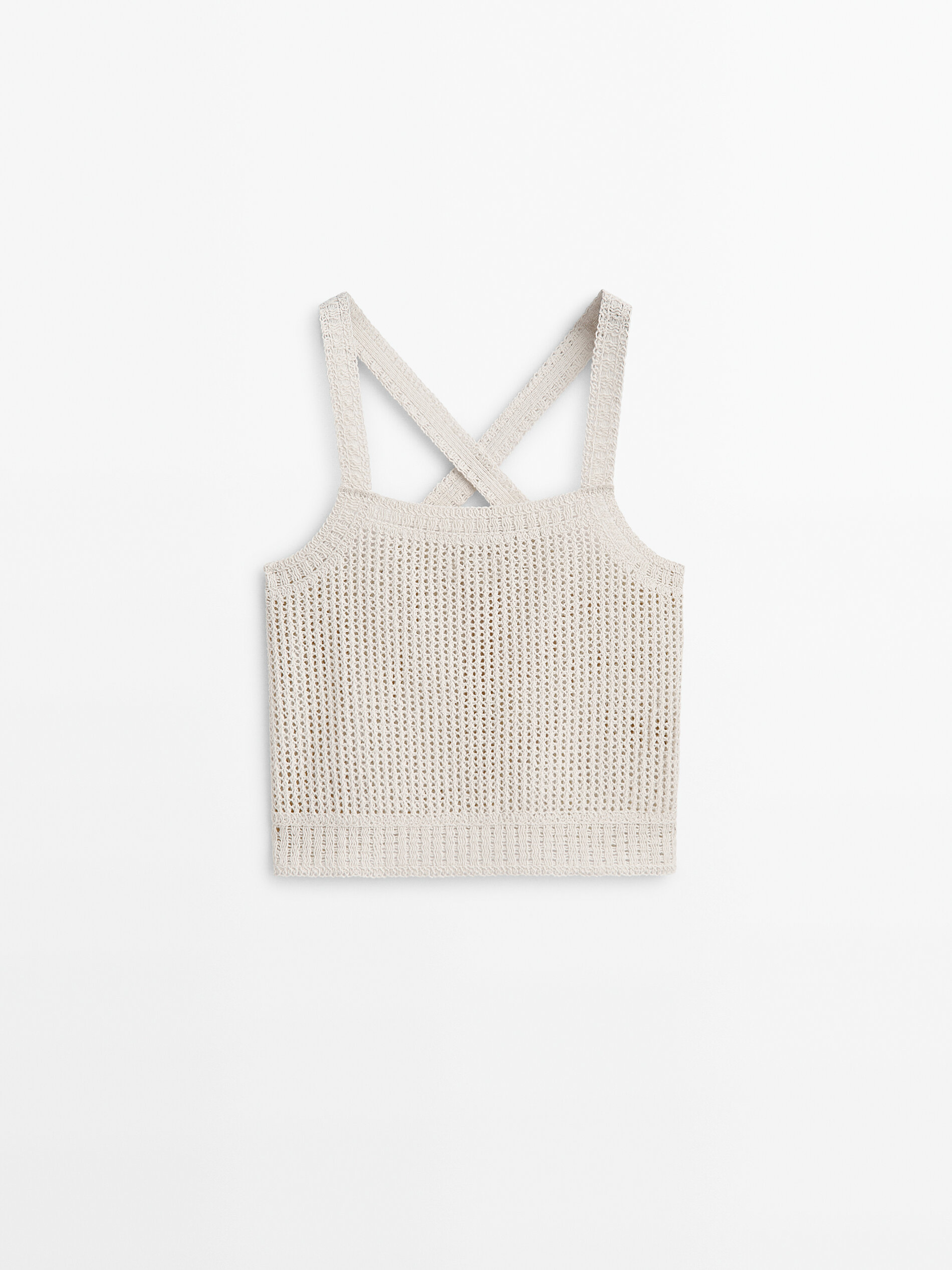 Top crochet espalda cruzada - CRUDO