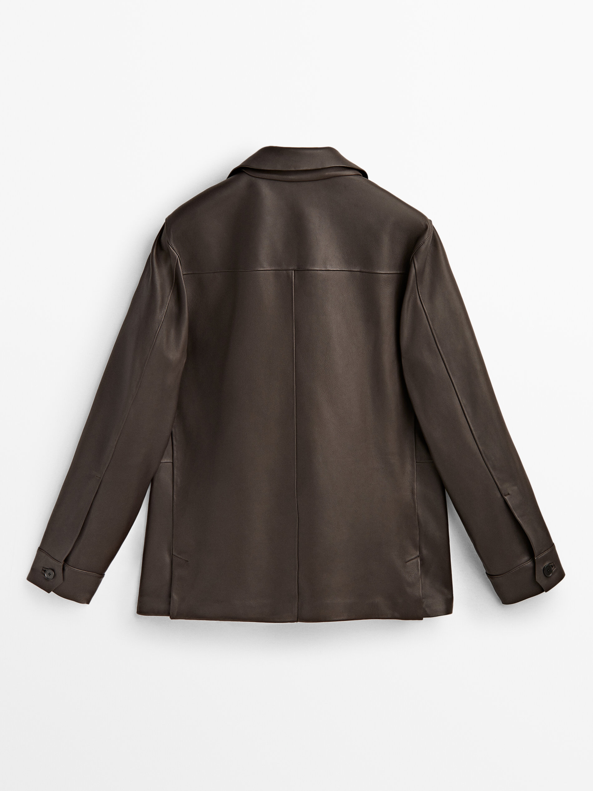 Sobrecamisa piel napa -Studio - TOSTADO OSCURO