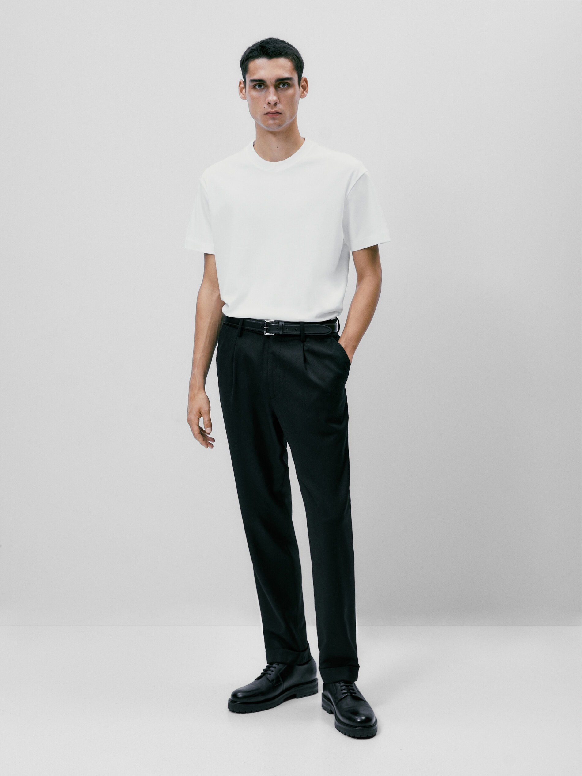 Camiseta manga corta 100% algodón - BLANCO