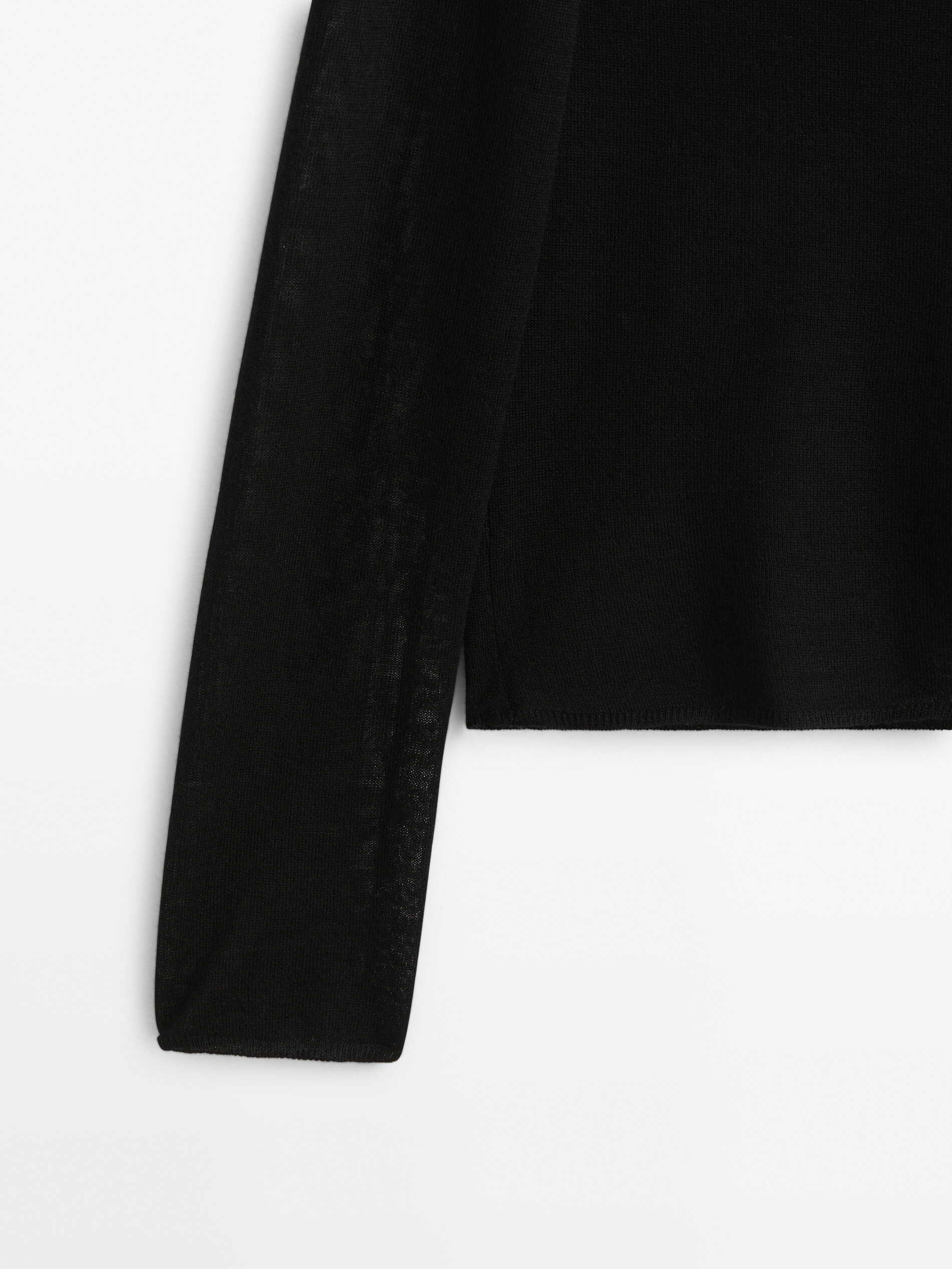 Jersey 100% lana merino extrafino - NEGRO