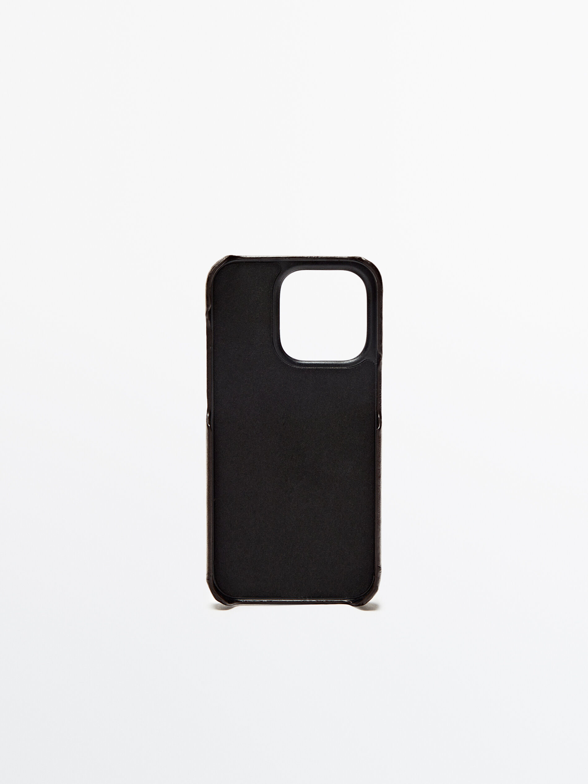 Funda Iphone 14 pro piel con tarjetero - MARRÓN