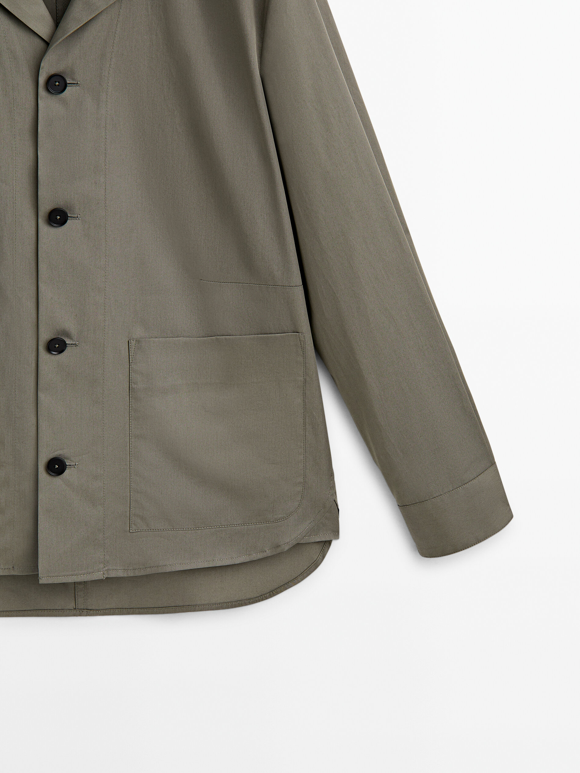 Sobrecamisa algodón bolsillos -Studio - Kaki