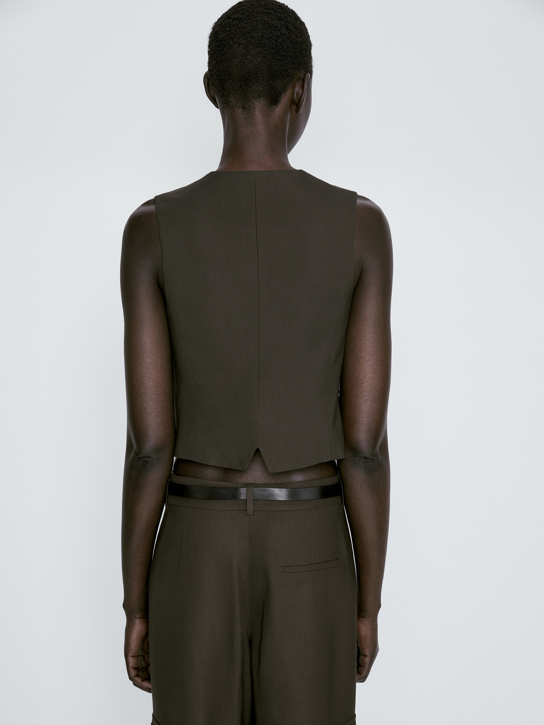 Chaleco traje corto - VISÓN